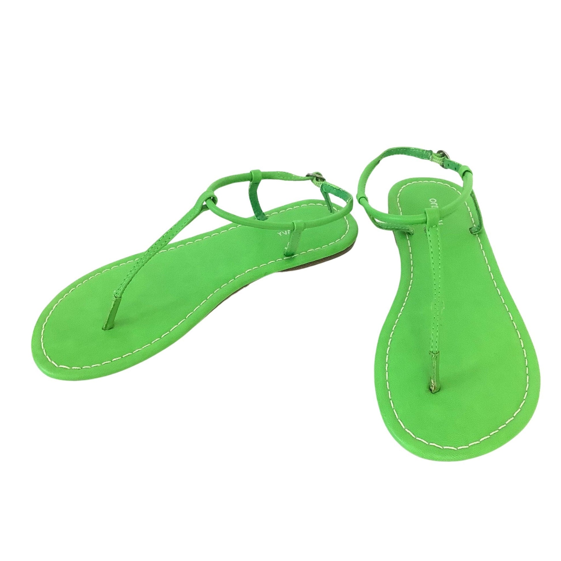 Green Flat Sandals