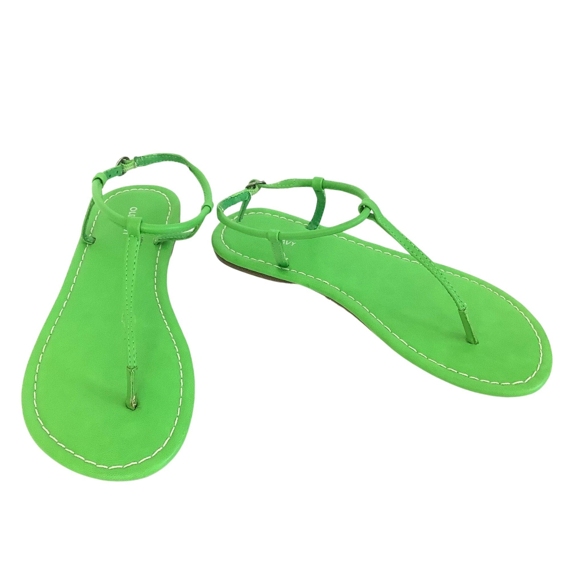 Green Flat Sandals