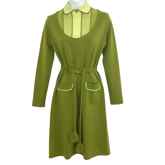 Green Knit Vintage Dress