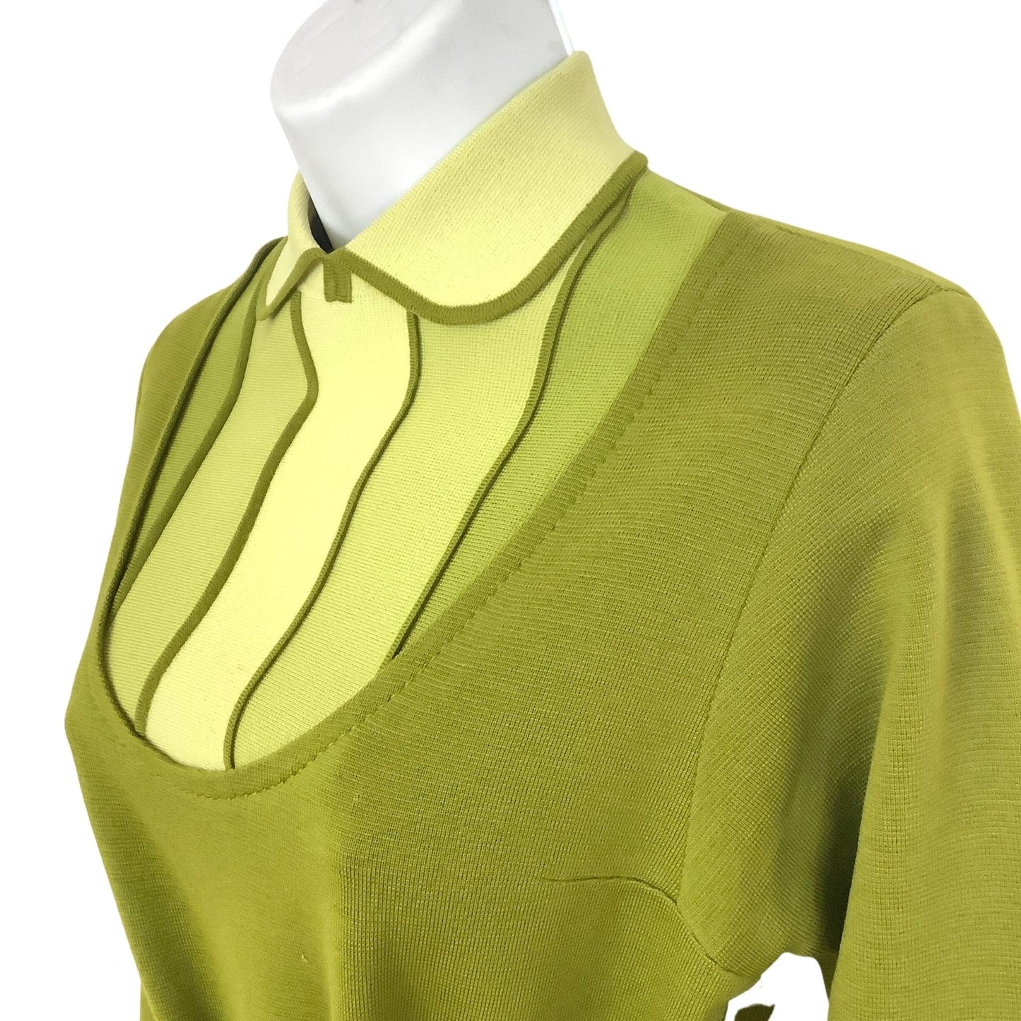 Green Knit Vintage Dress