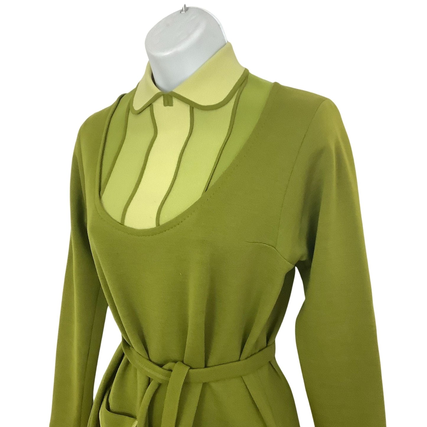 Green Knit Vintage Dress