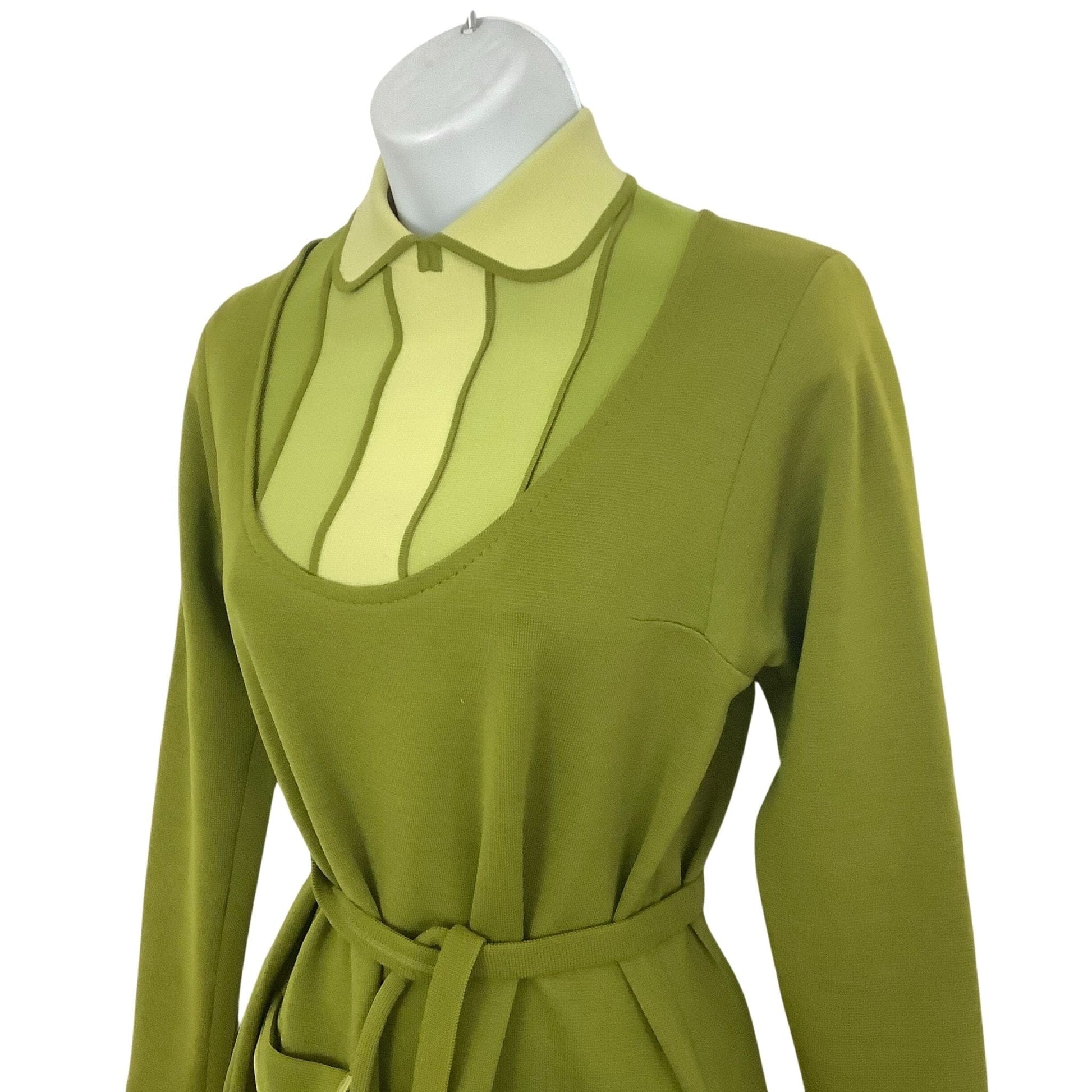 Green Knit Vintage Dress