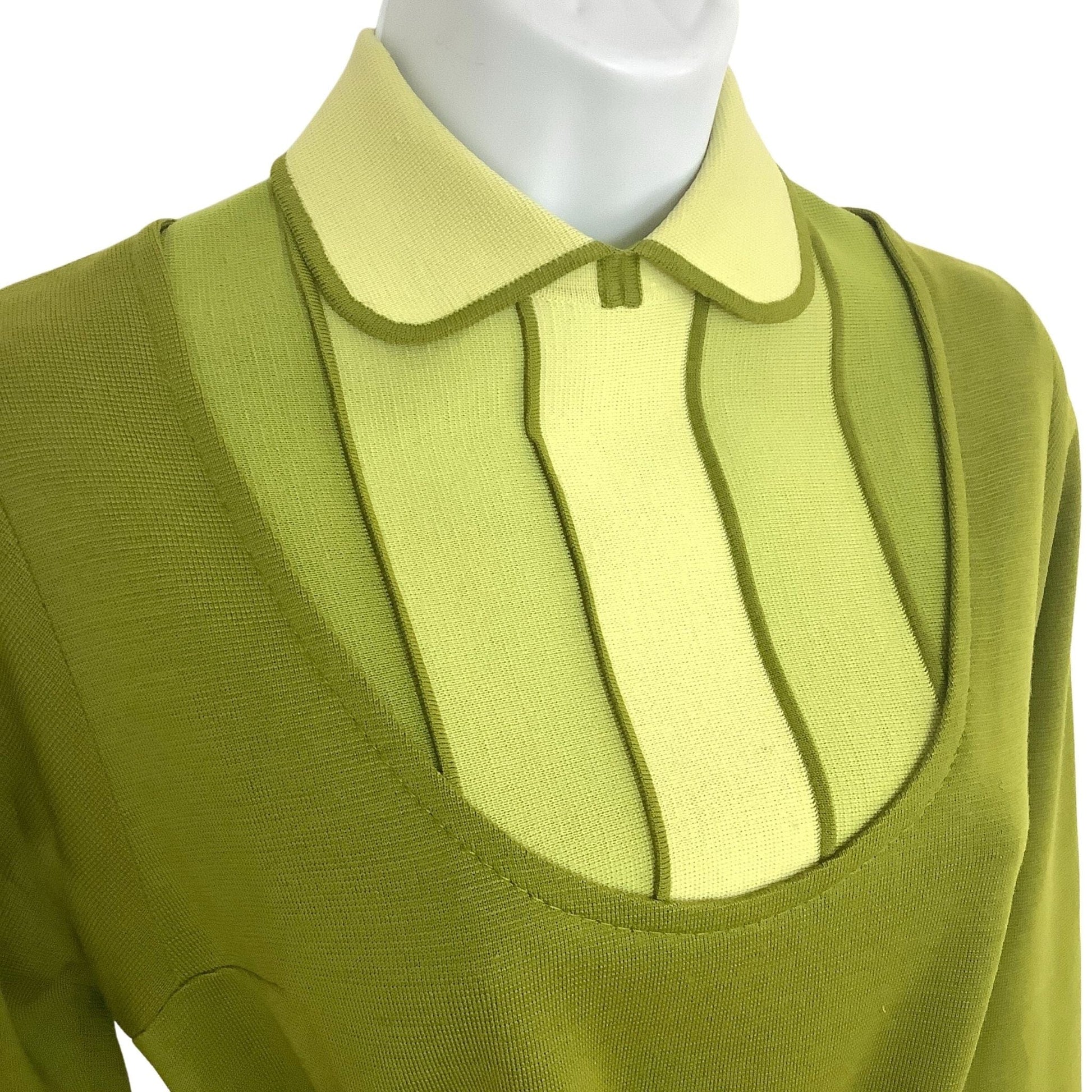 Green Knit Vintage Dress