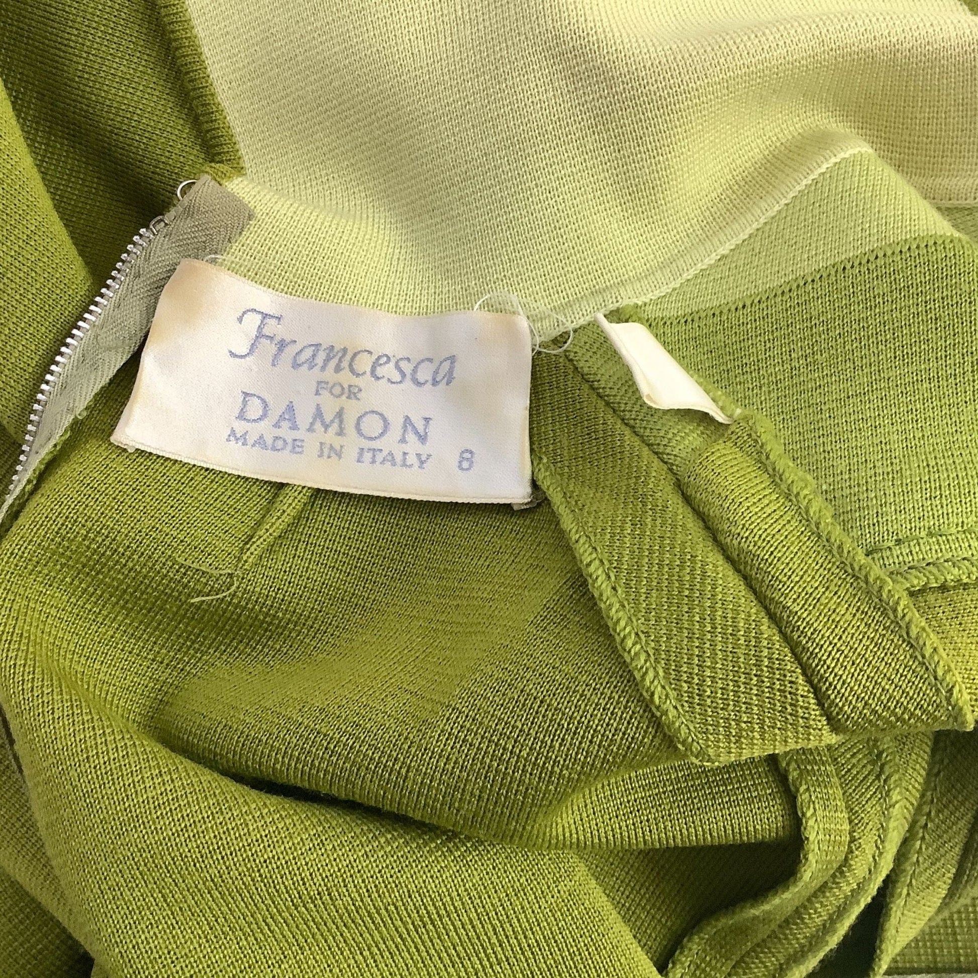 Green Knit Vintage Dress