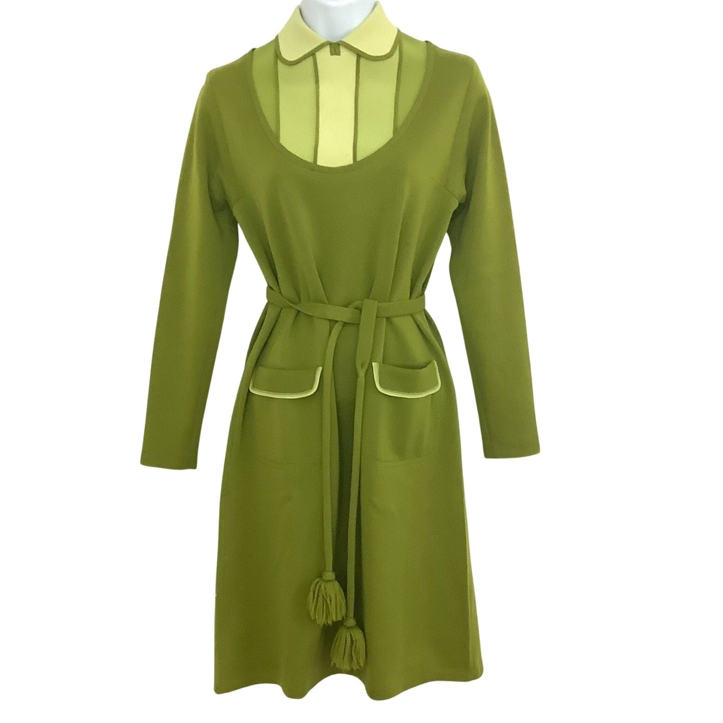 Green Knit Vintage Dress