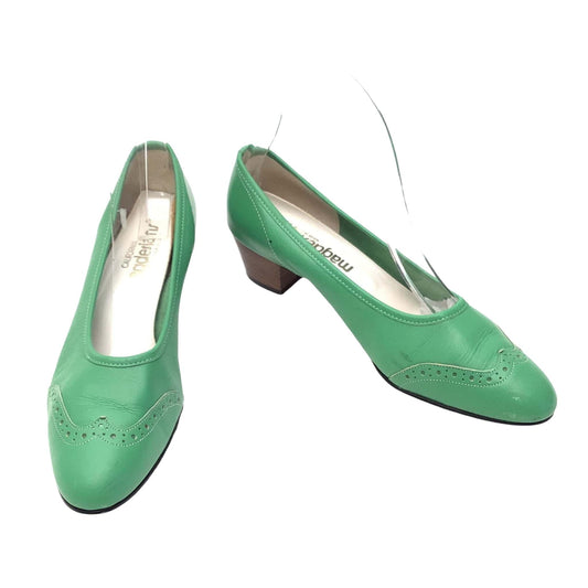 Green Low Heel Pumps
