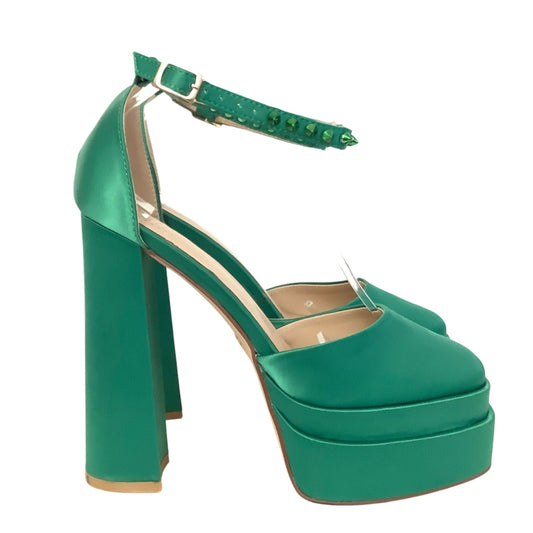 Green Mega Platform Heels