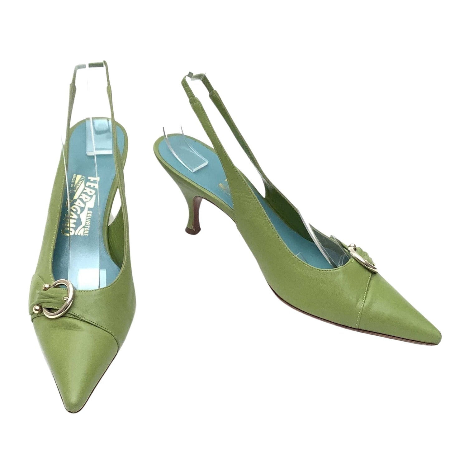 Green Slingback Heels