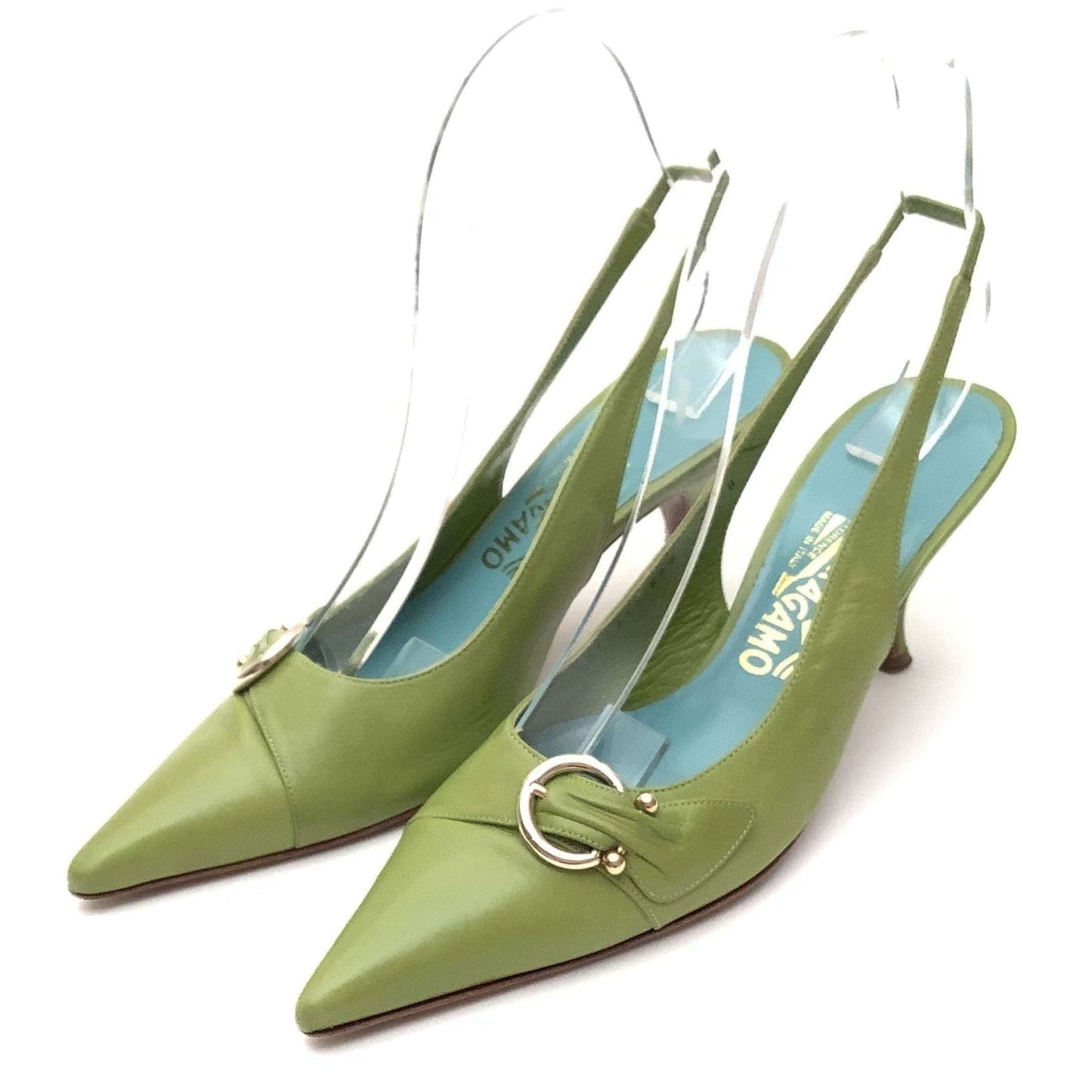Green Slingback Heels