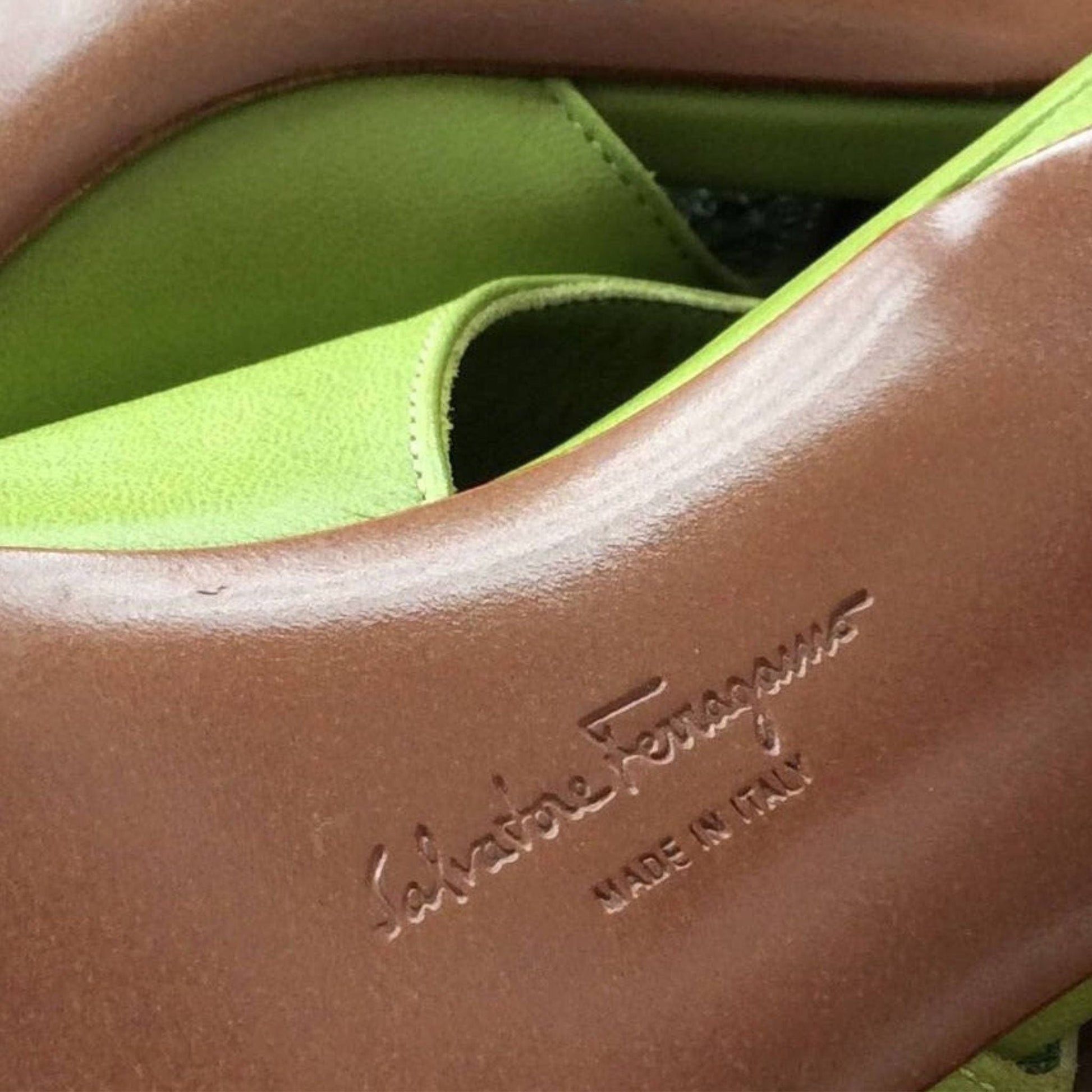 Green Slingback Heels