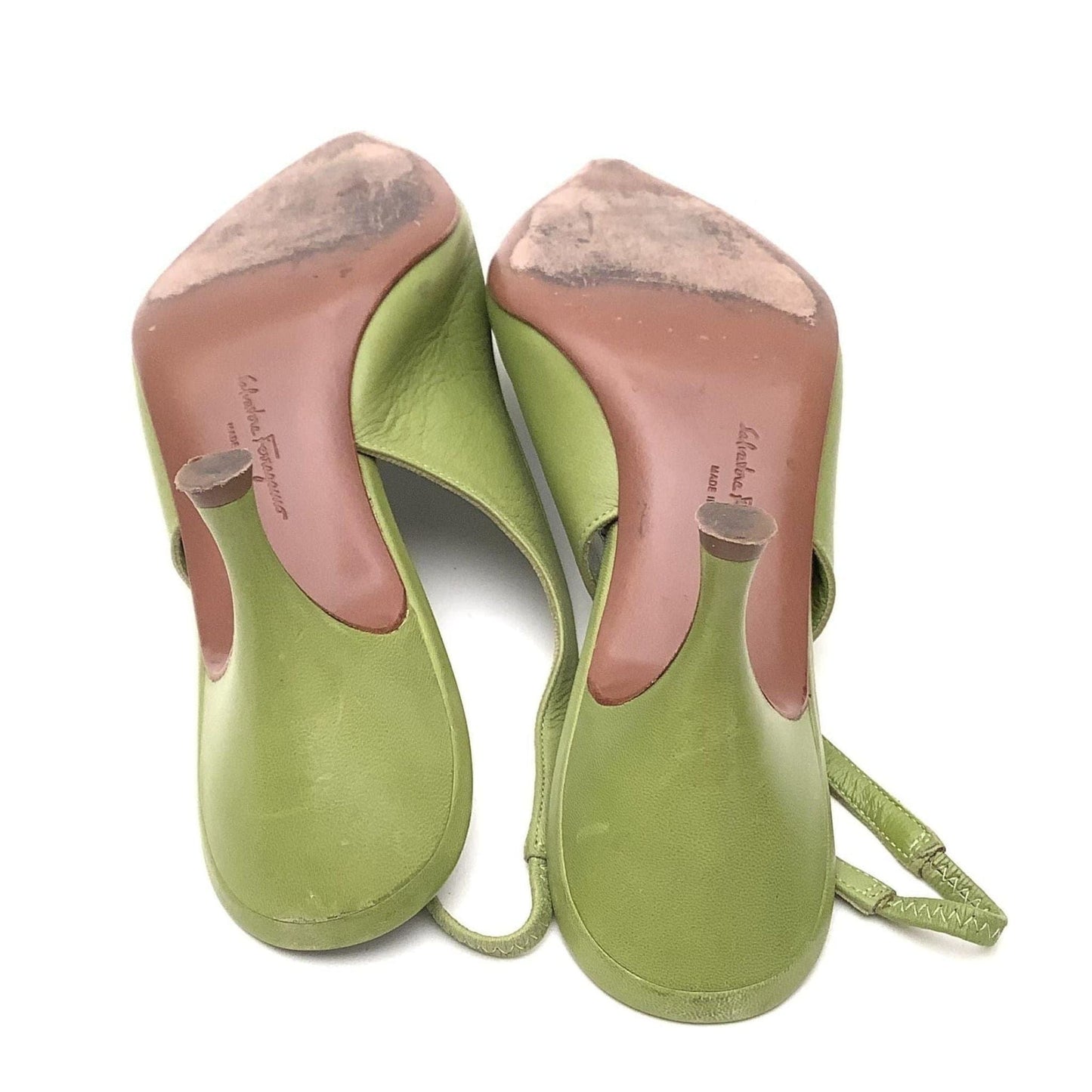 Green Slingback Heels