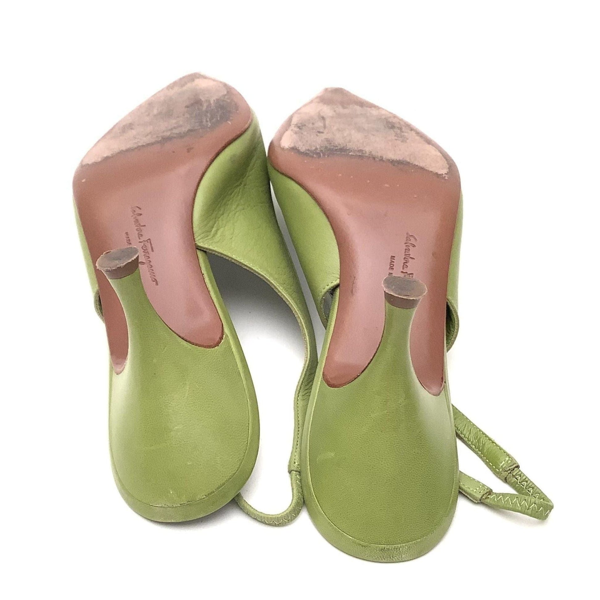 Green Slingback Heels