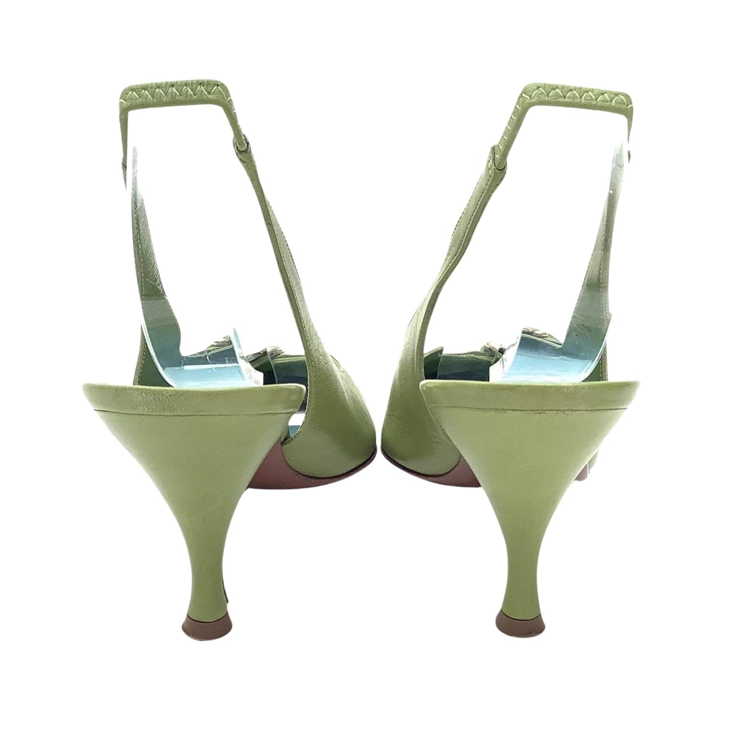 Green Slingback Heels