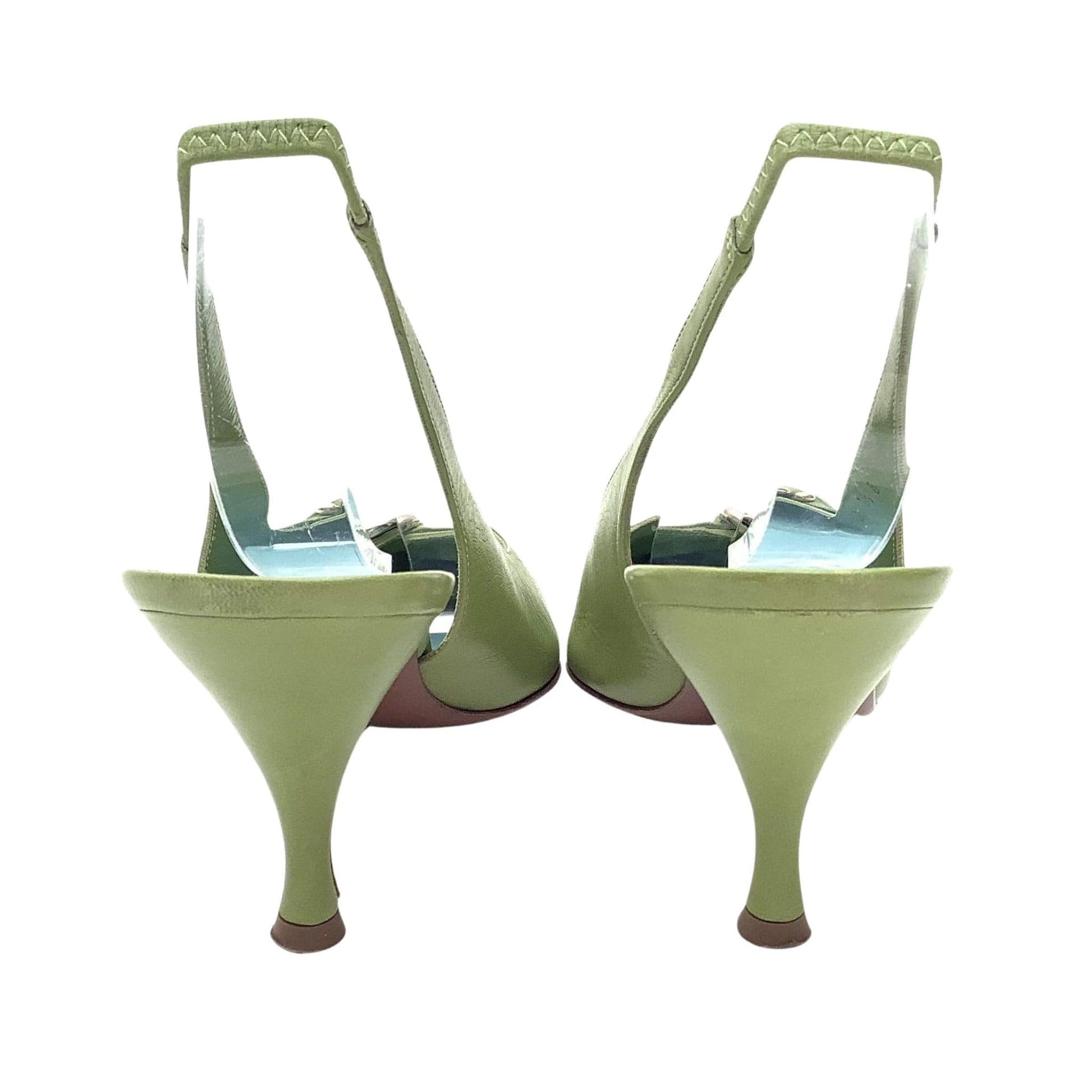Green Slingback Heels