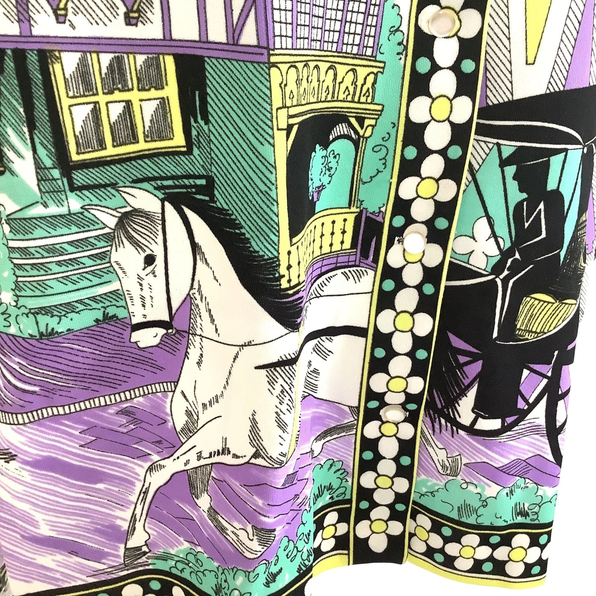 Vintage Hamilton 8 Art Deco Blouse - '60s Rockabilly Fashion