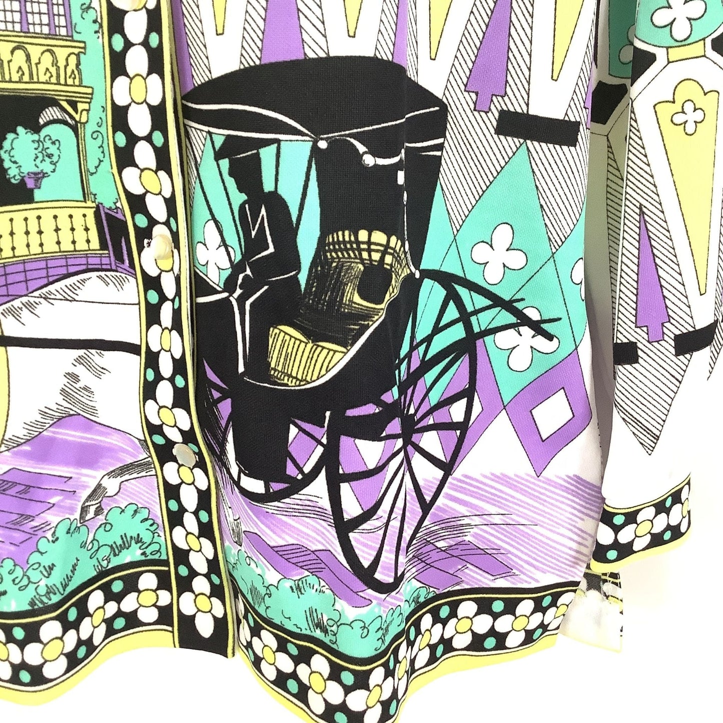 Vintage Hamilton 8 Art Deco Blouse - '60s Rockabilly Fashion