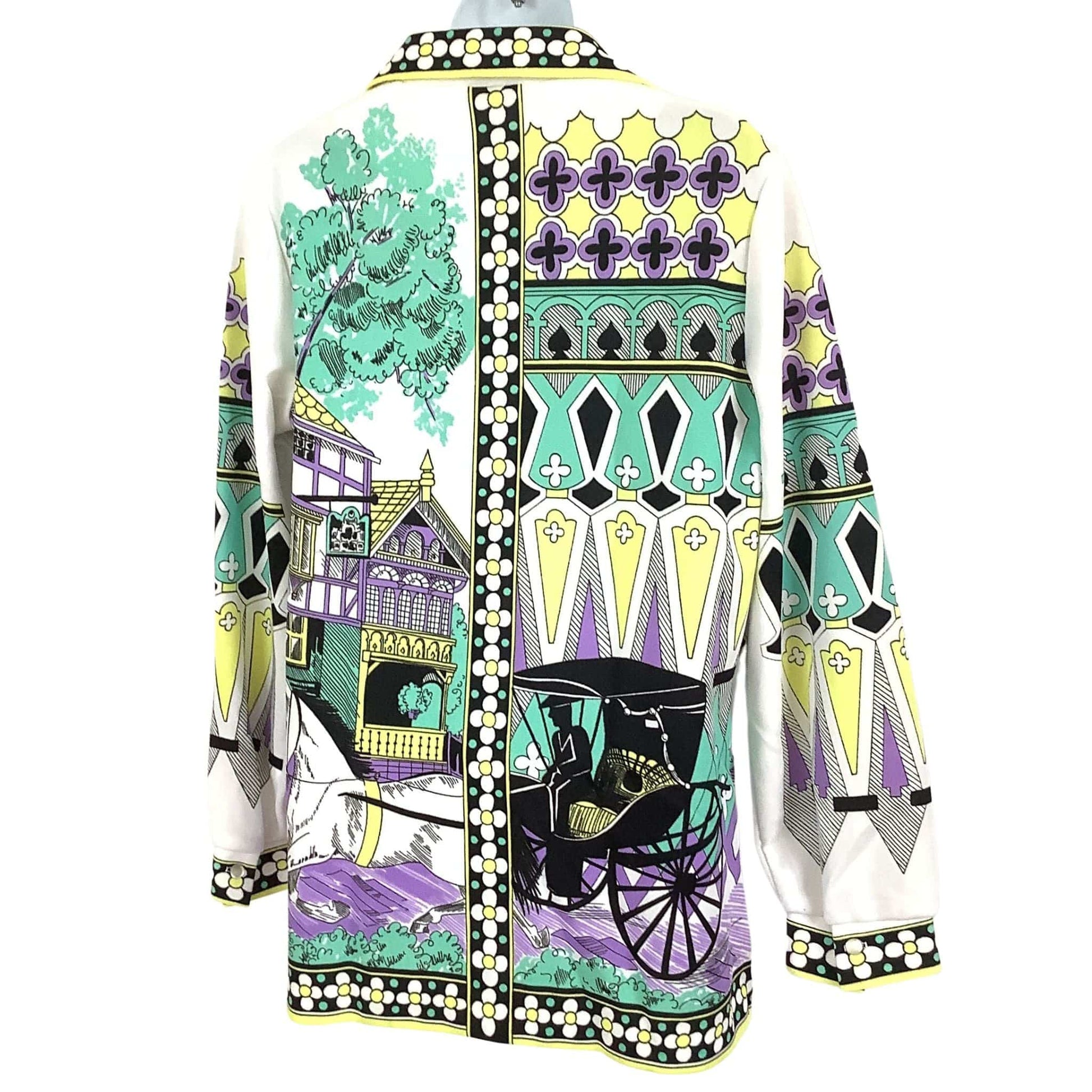 Vintage Hamilton 8 Art Deco Blouse - '60s Rockabilly Fashion