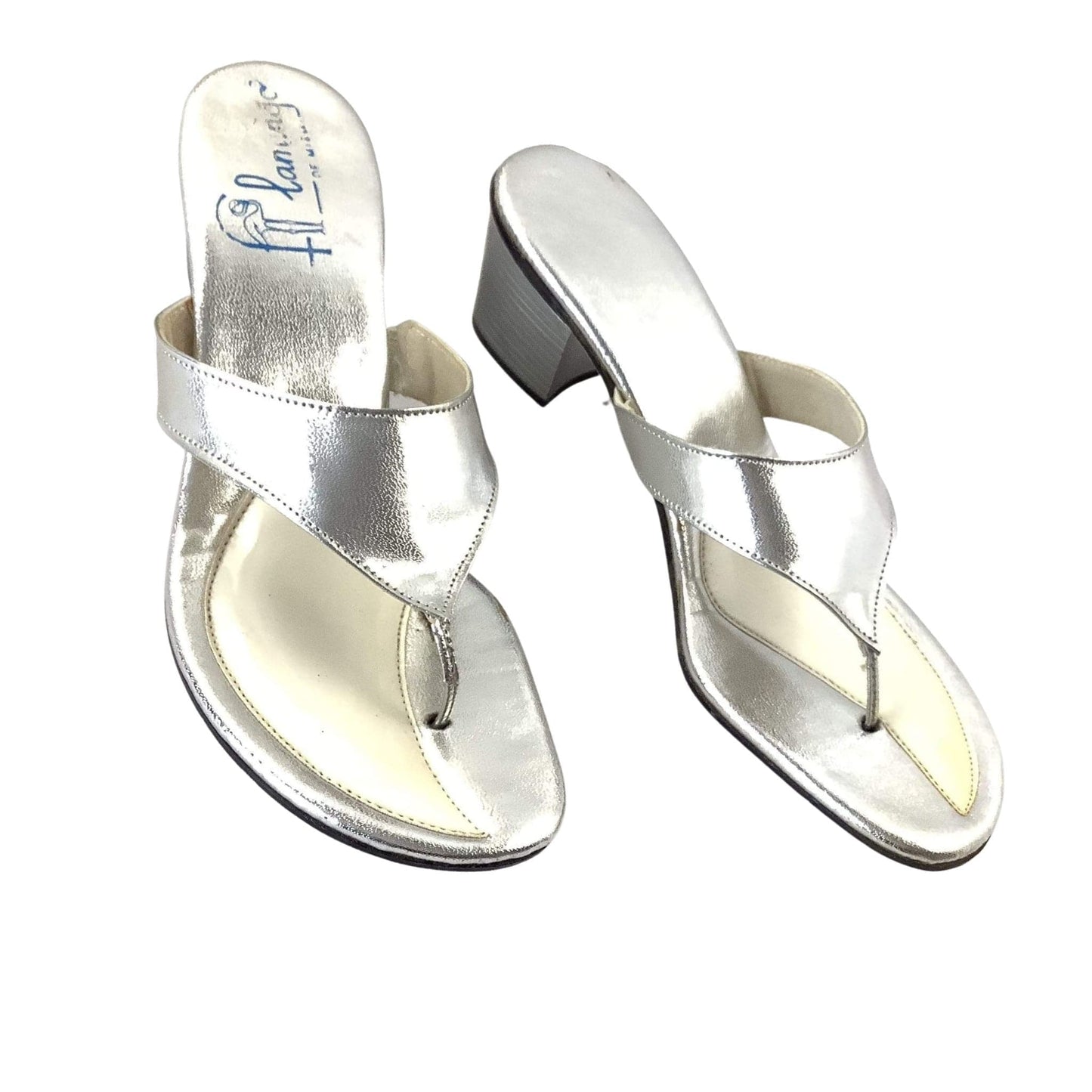 Heeled Silver Sandals