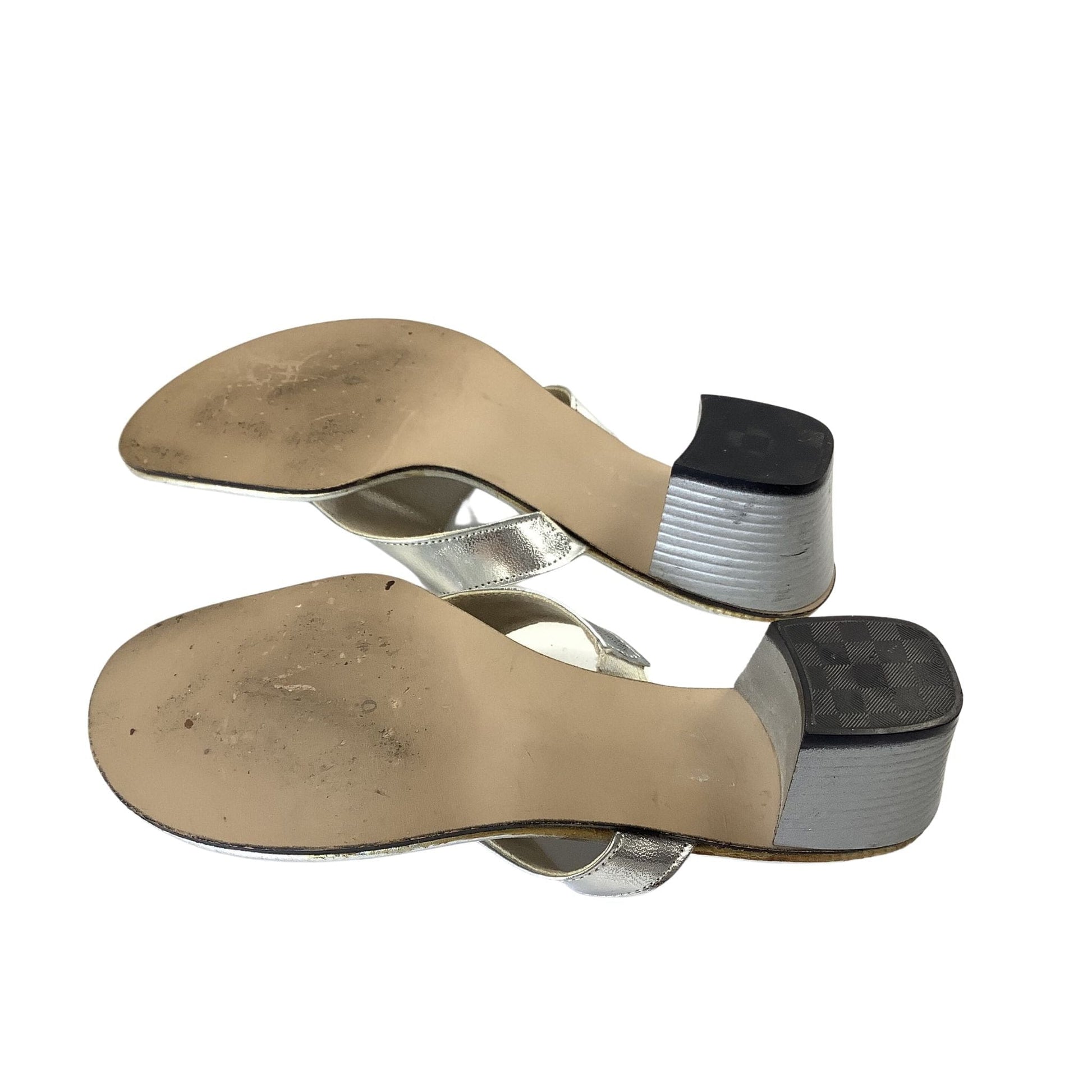 Heeled Silver Sandals