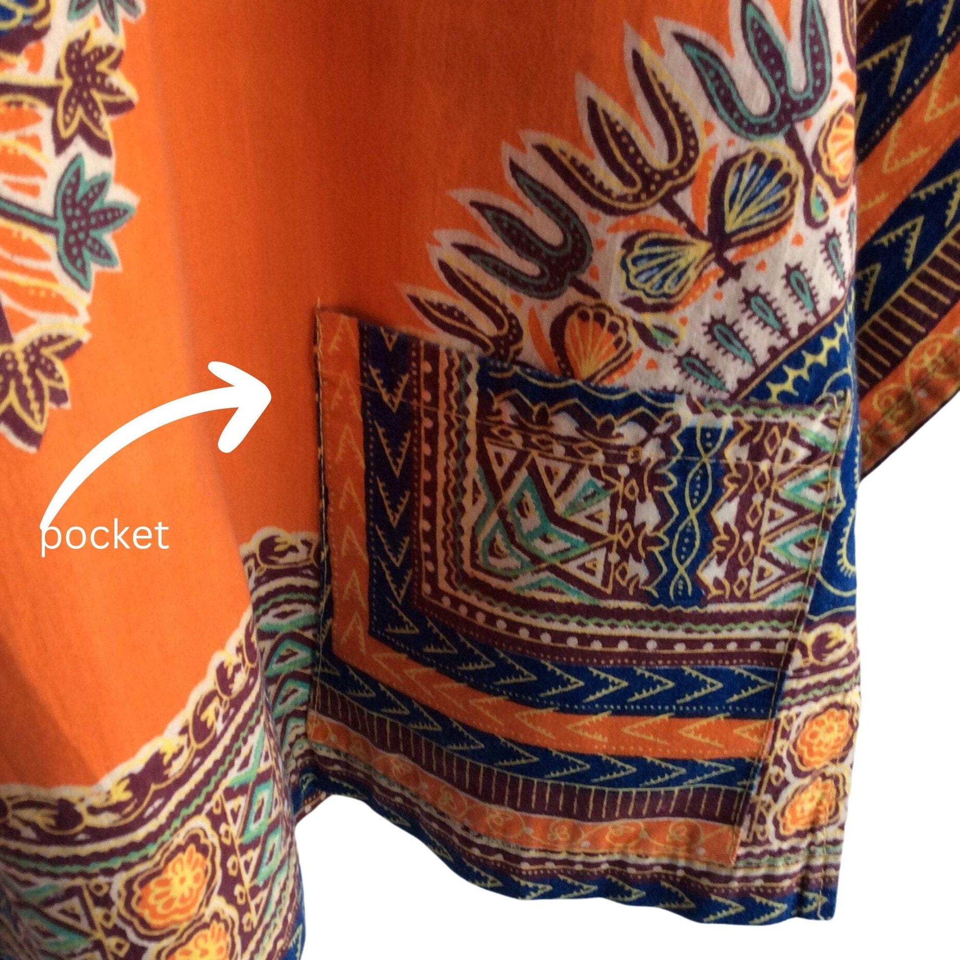 Vintage 1970s Funky Hippie Tunic - Retro Carnival-Wear Shirt