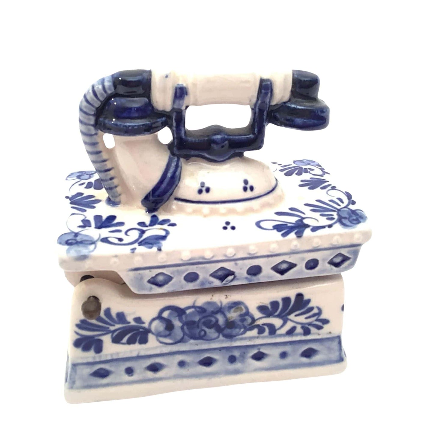 Holland Ceramic Telephone Box Blue / Ceramic / Faience