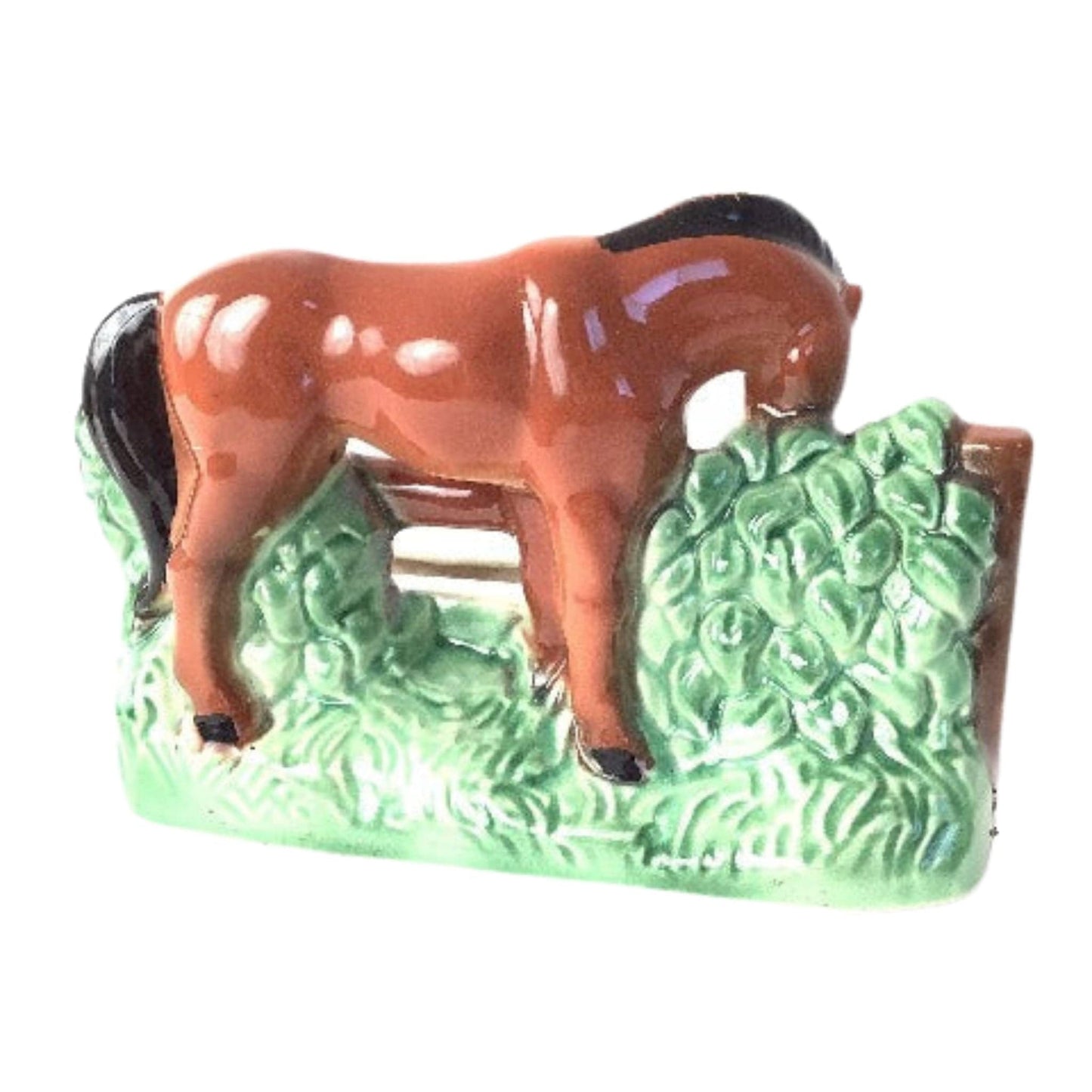 Horse Themed Planter Multi / Ceramic / Vintage 1950s