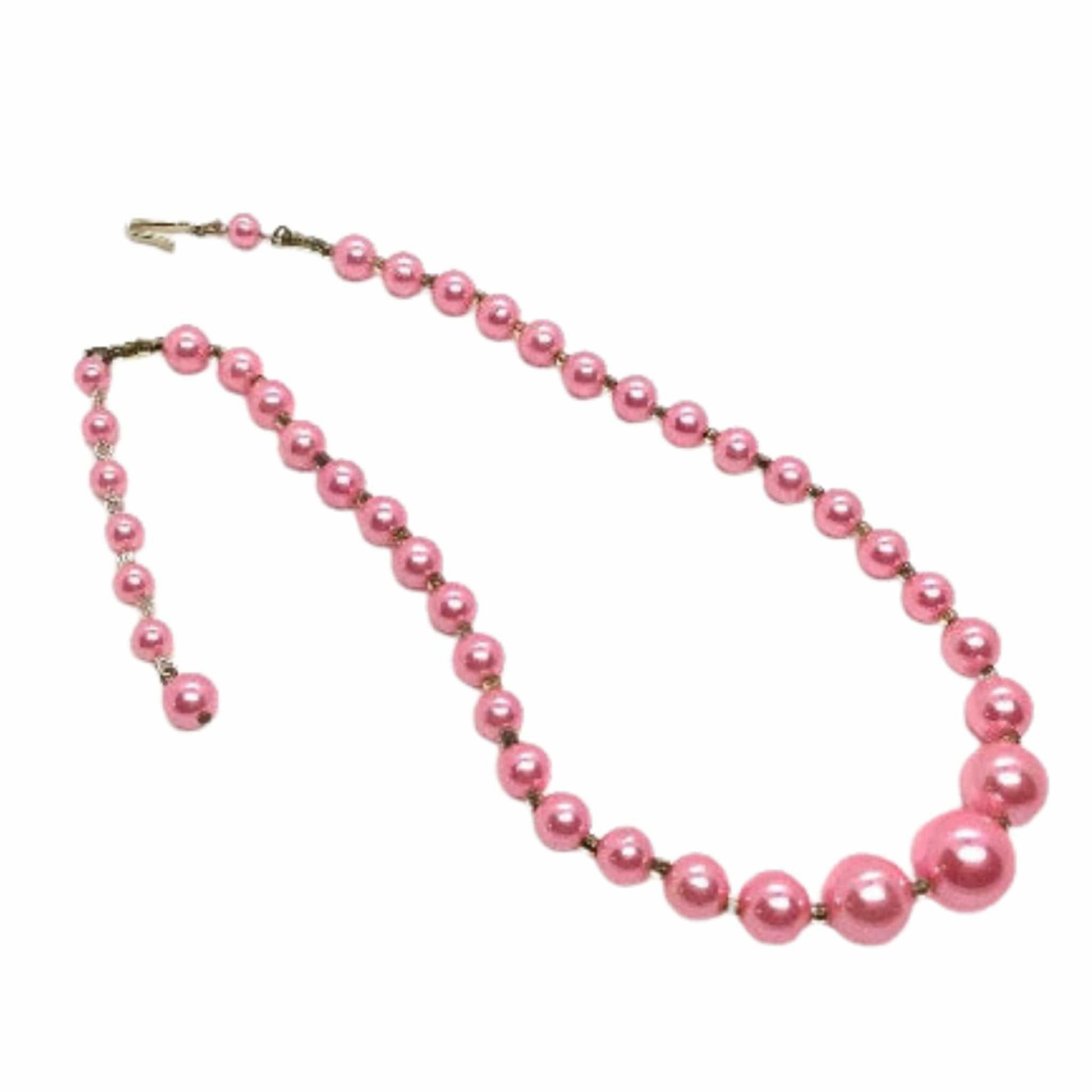 Hot Pink Pearl Necklace