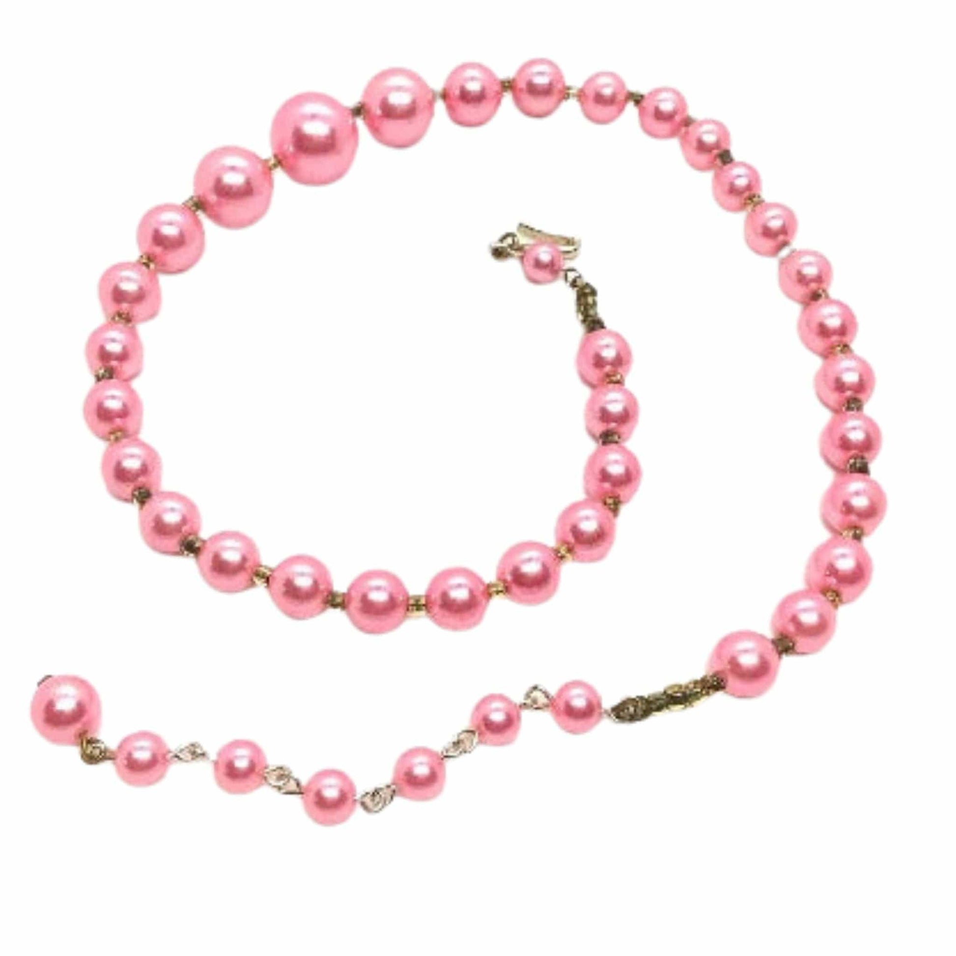 Hot Pink Pearl Necklace