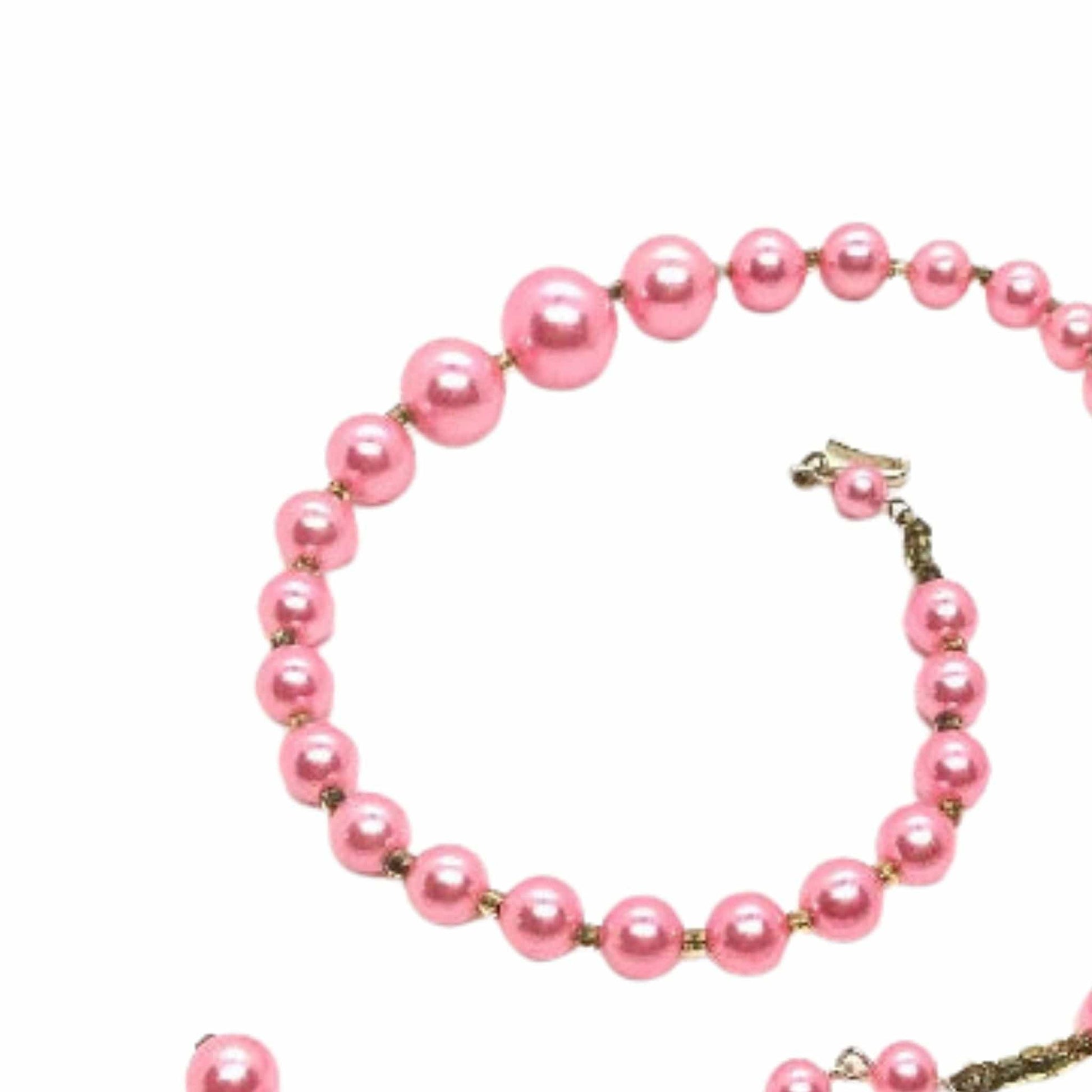 Hot Pink Pearl Necklace
