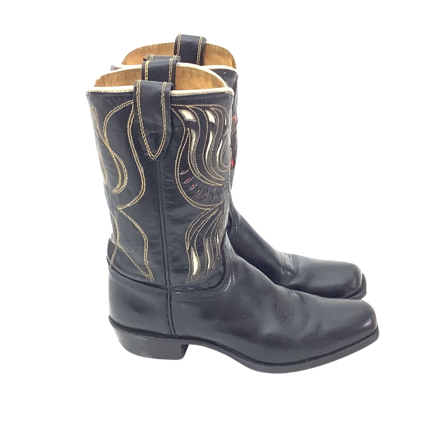 Inlay Leather Child Boots