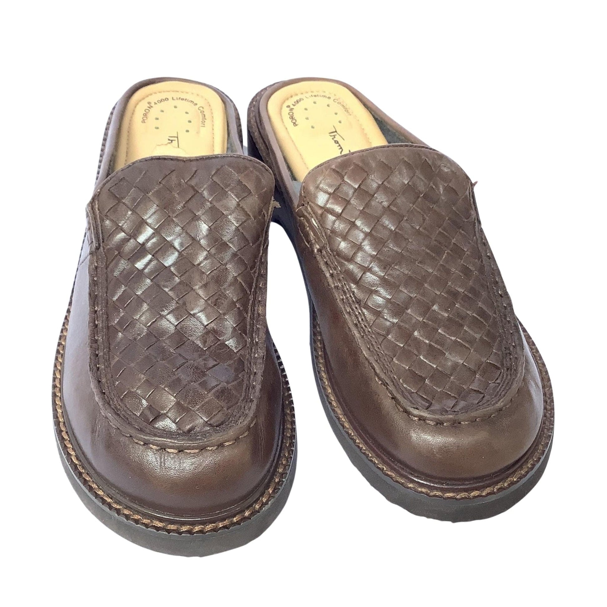 Intrecciato Leather Mules