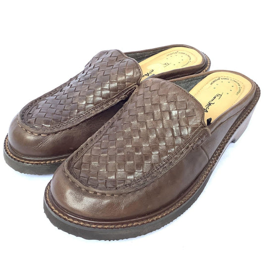 Intrecciato Leather Mules