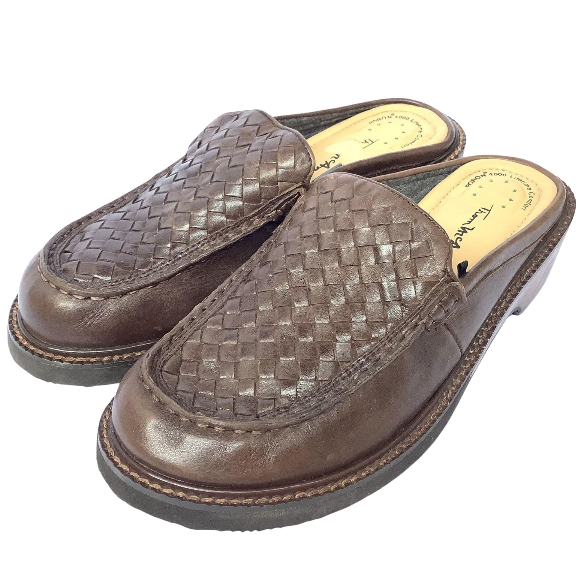 Intrecciato Leather Mules