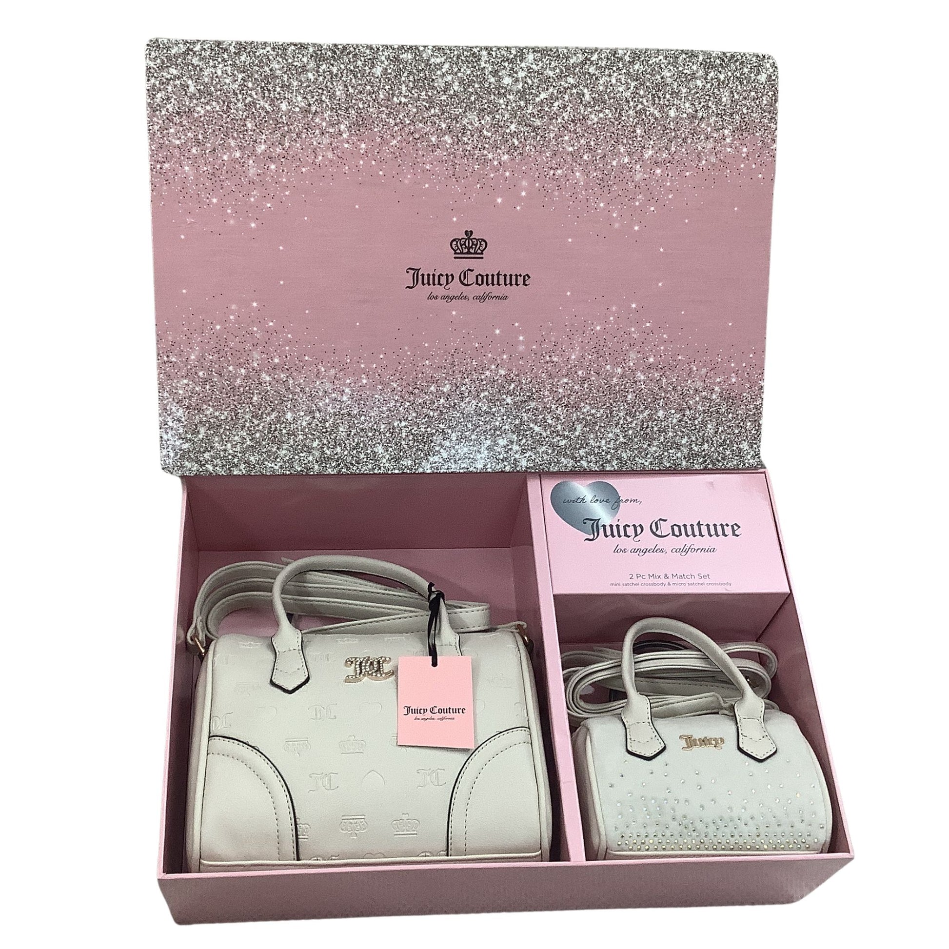 Juicy Couture handbag set with pink packaging