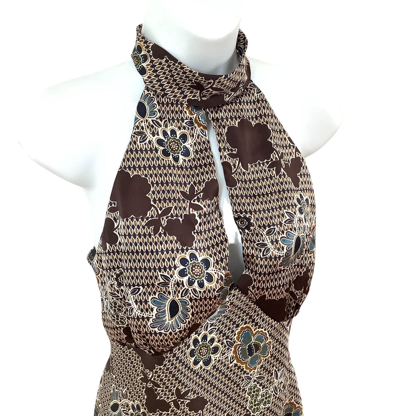 Vintage Keyhole Halter Top - 1970s Summer Fashion