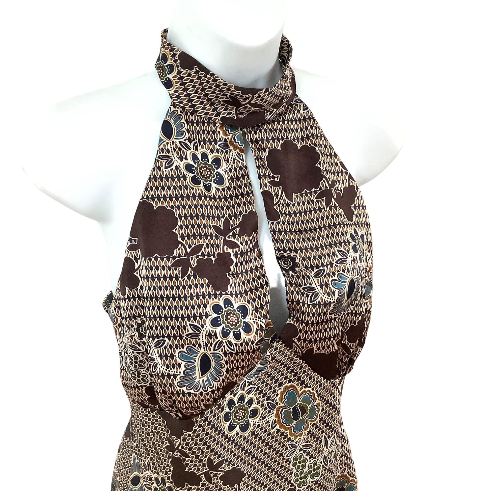 Vintage Keyhole Halter Top - 1970s Summer Fashion