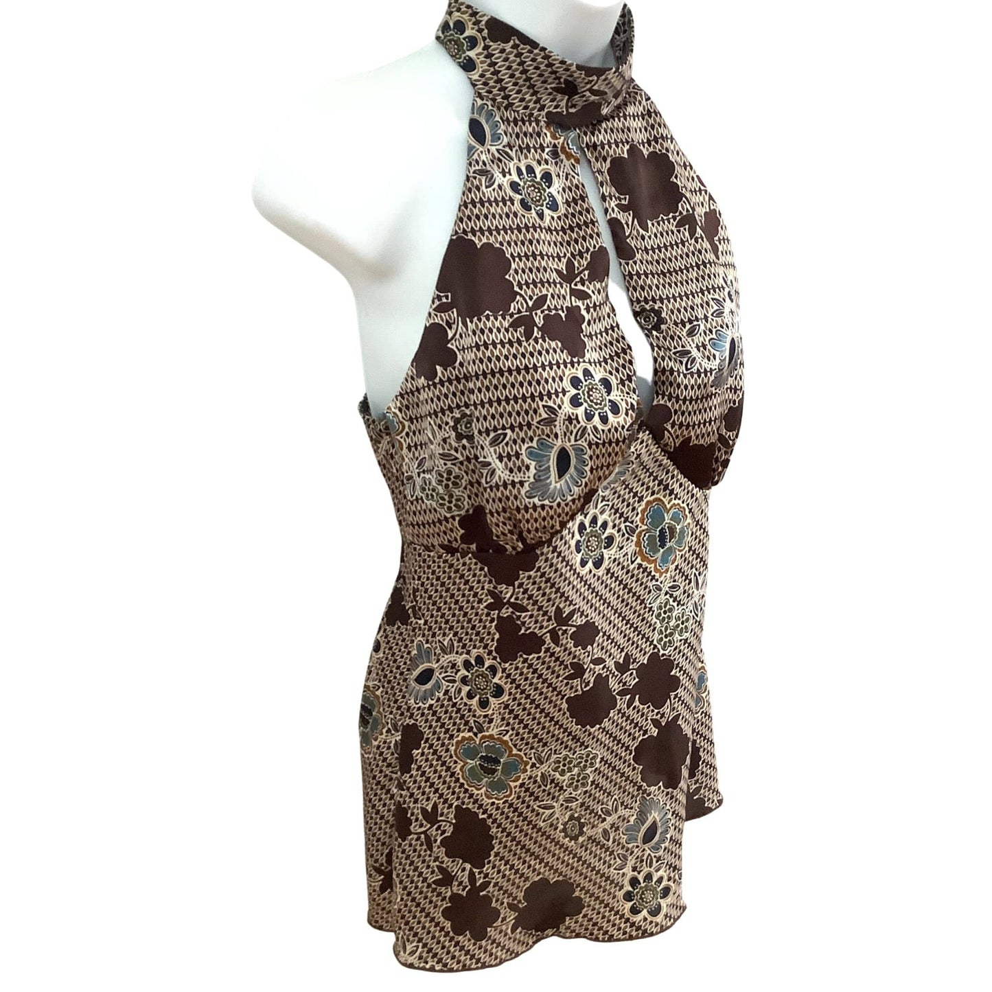 Vintage Keyhole Halter Top - 1970s Summer Fashion