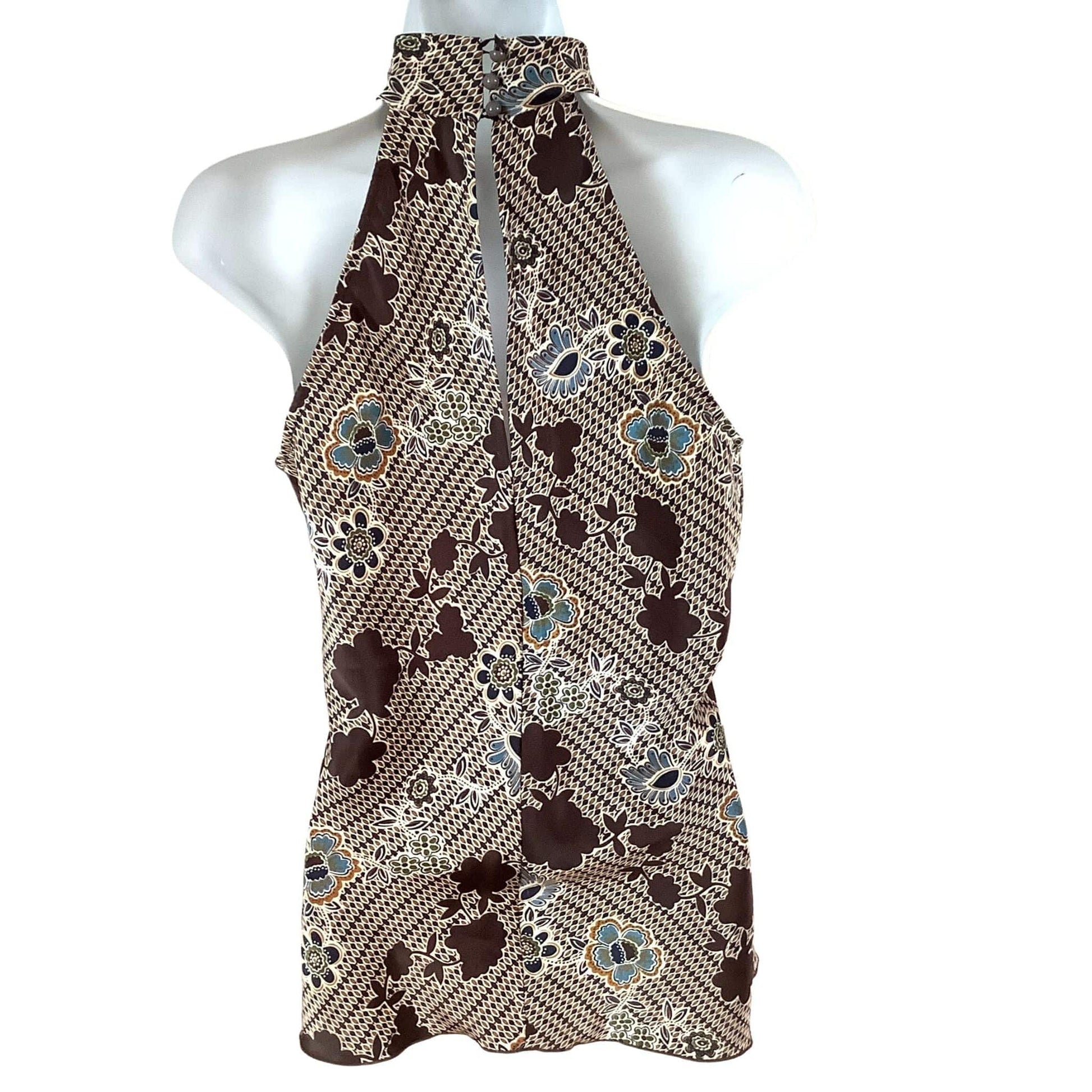 Vintage Keyhole Halter Top - 1970s Summer Fashion