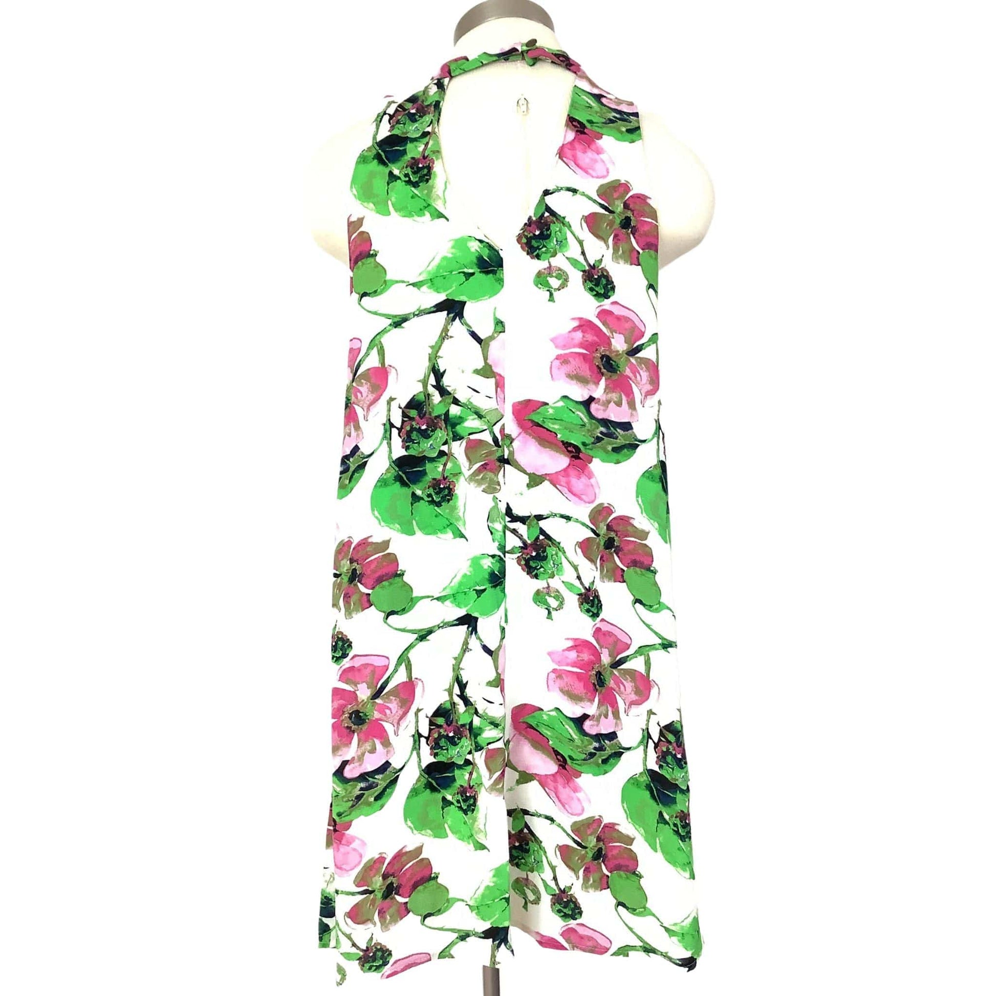 Keyhole Y2K Floral Tunic - Multicolor Large Scale Print