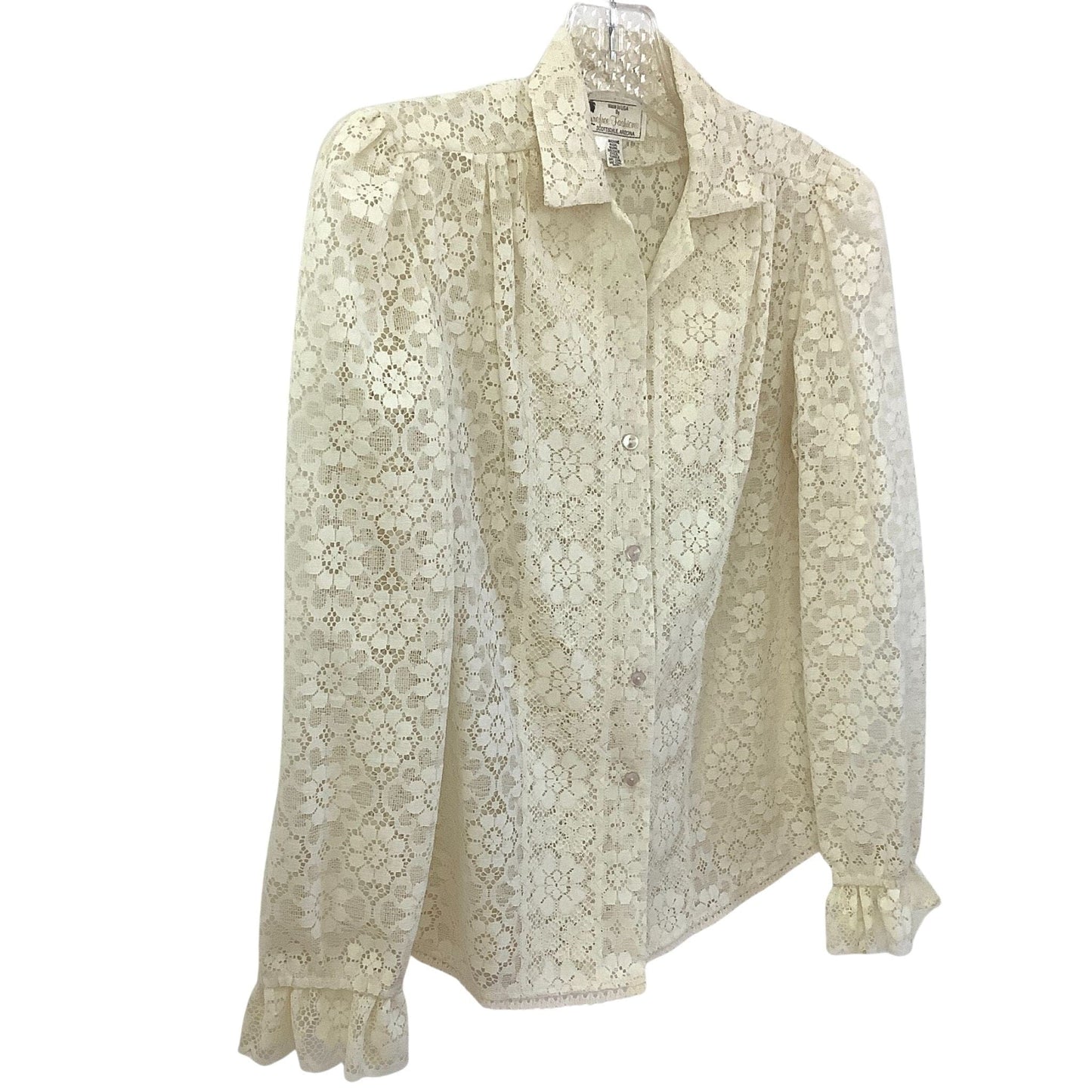 Vintage 1980s Lace Blouse - Carefree Fashions