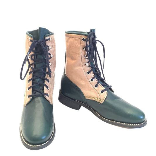 Laced Flat Ankle Boots