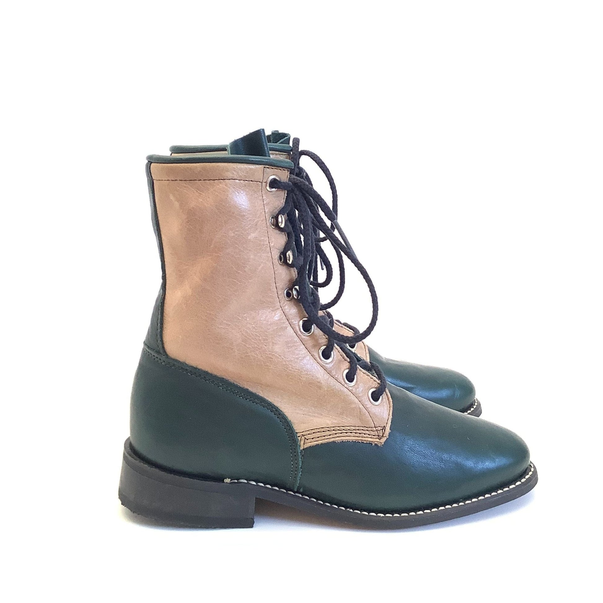 Laced Flat Ankle Boots