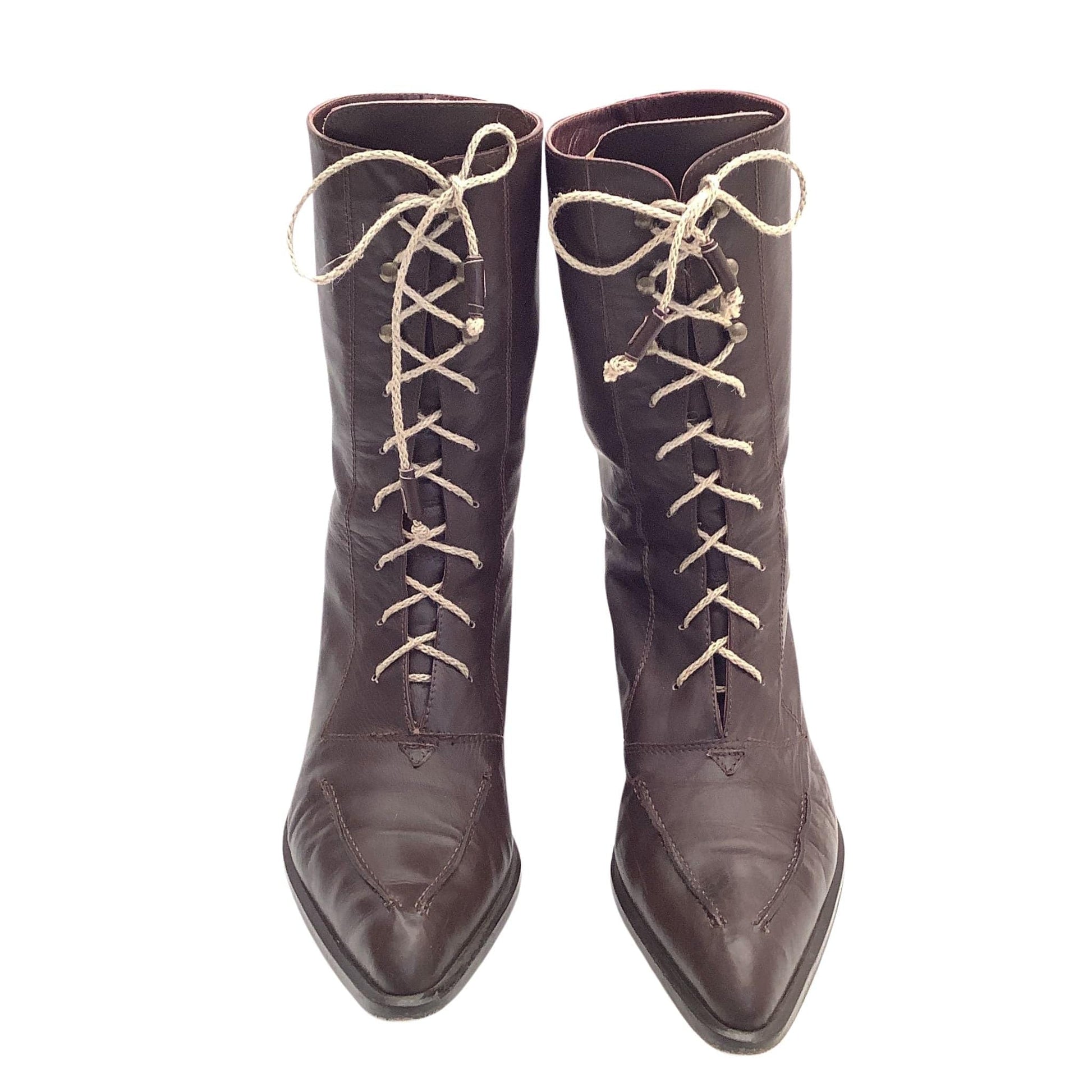 Laced Mid-Calf Boots