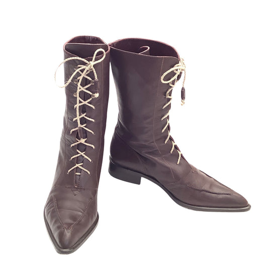 Laced Mid-Calf Boots