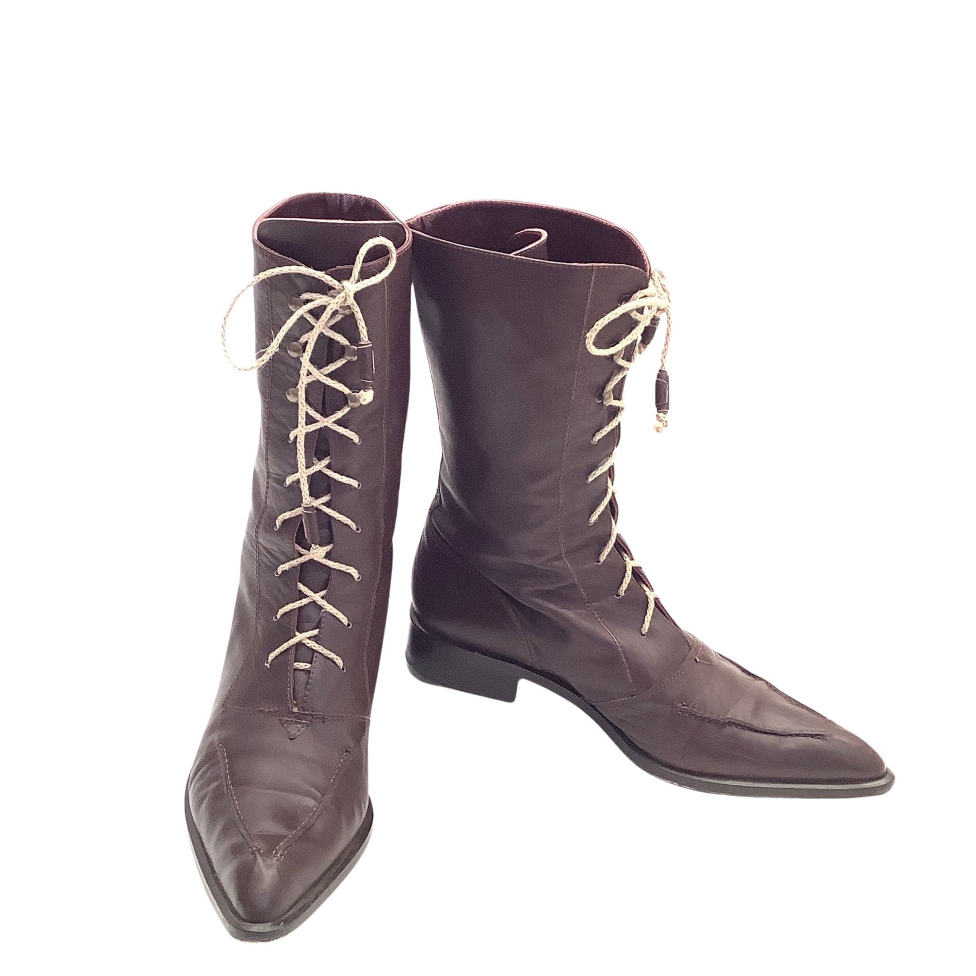 Laced Mid-Calf Boots