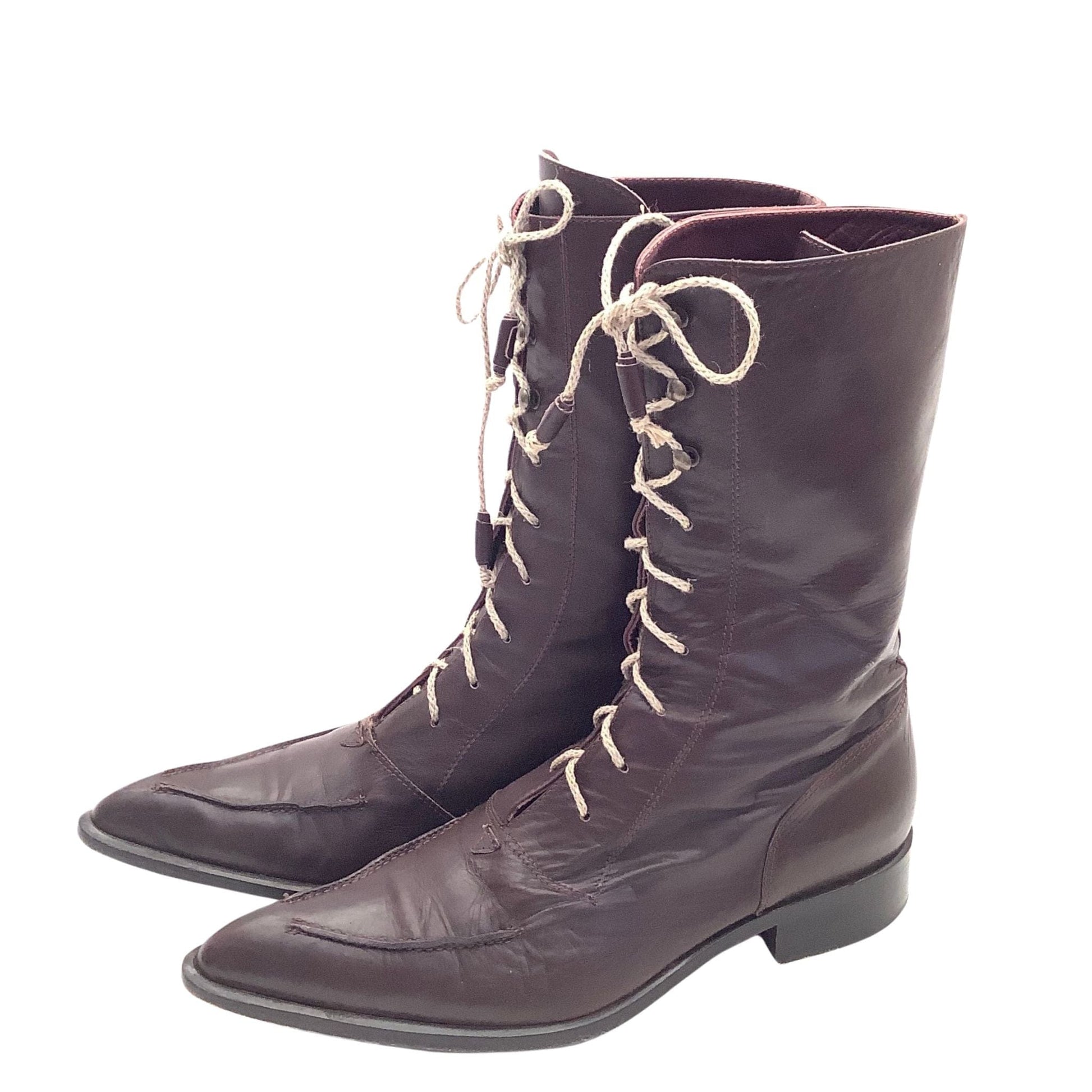 Laced Mid-Calf Boots