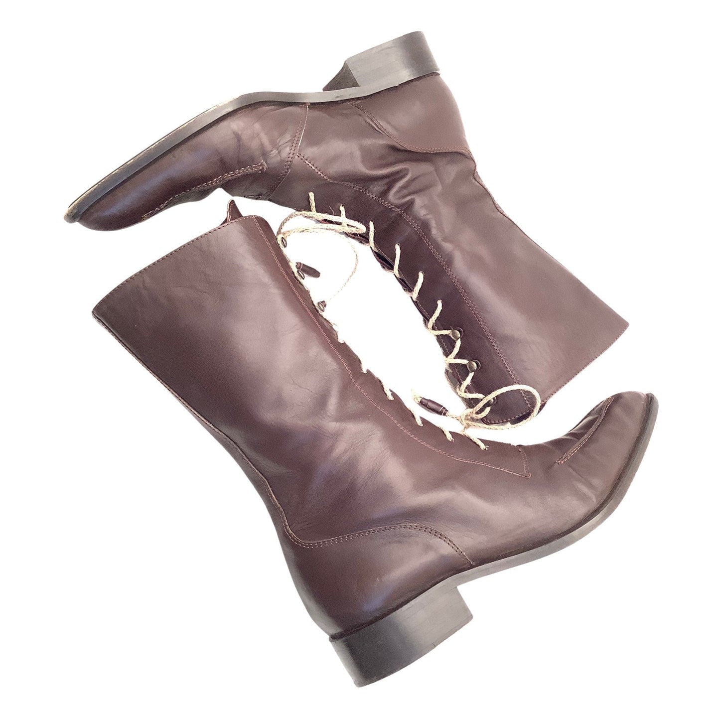 Laced Mid-Calf Boots