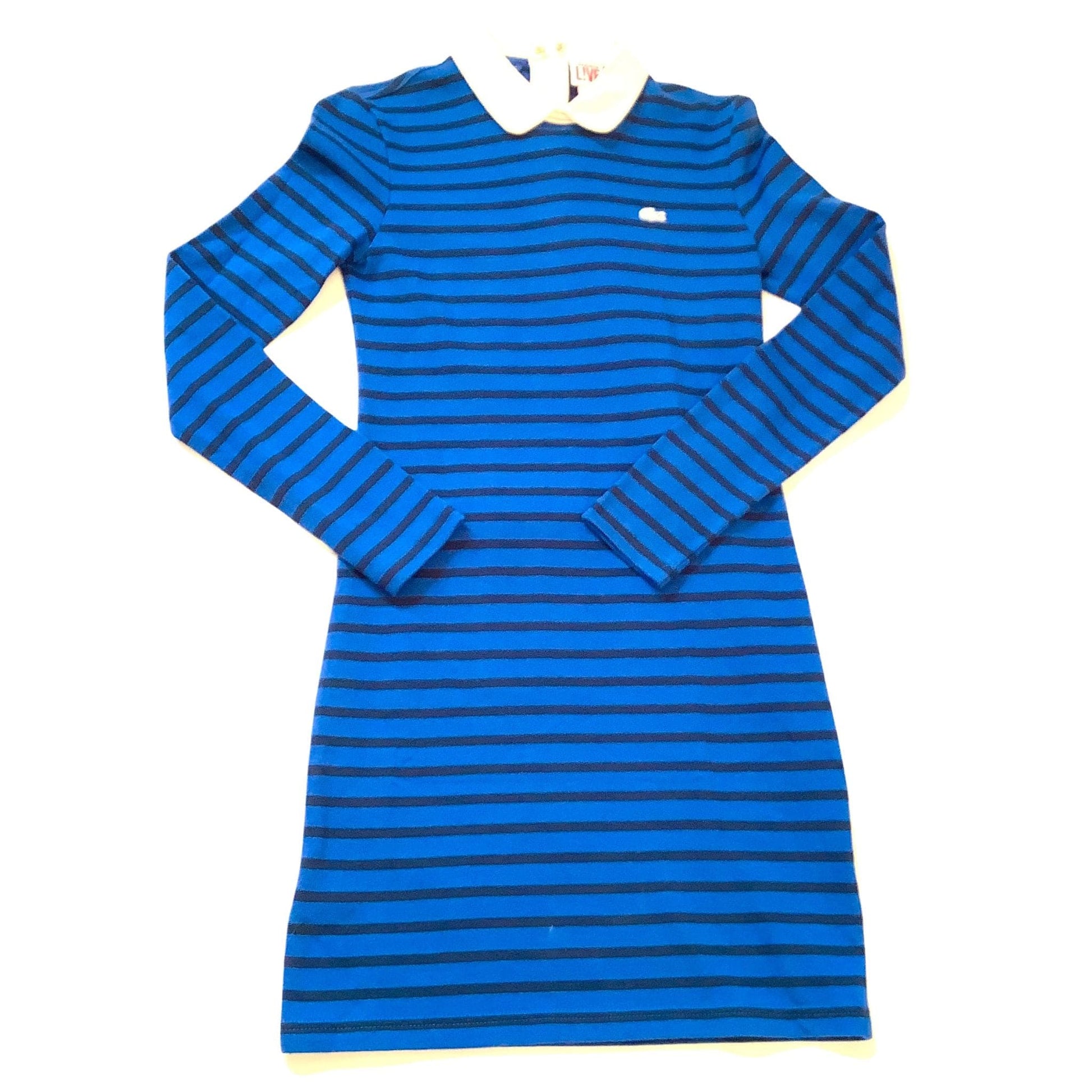 Lacoste Y2K Polo Mini Dress Blue-Multi Stripe Size-XS Lacoste Y2K Polo Mini Dress Blue-Multi Stripe Size-XS