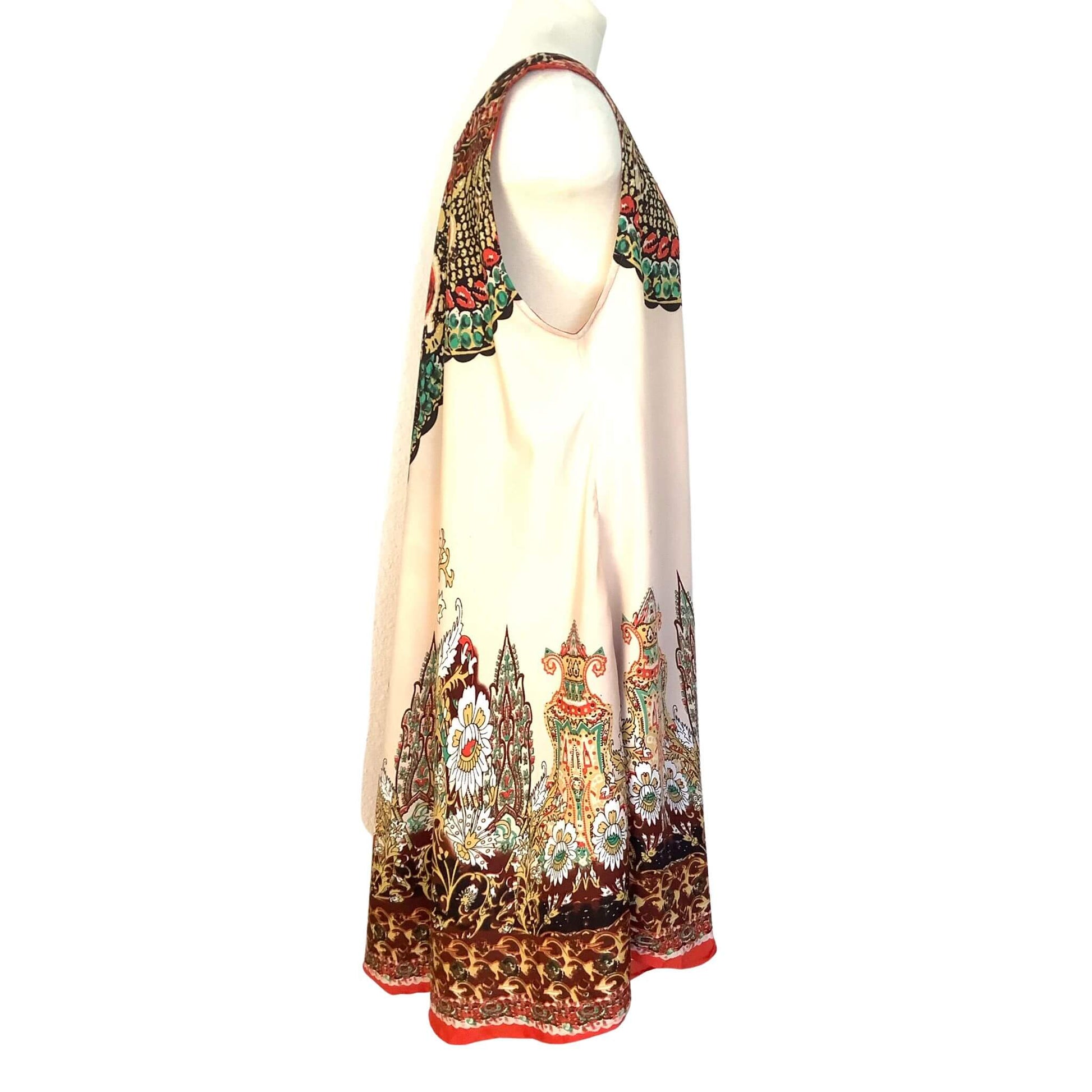 Lapogee Dress Sleeveless Bohemian Beaded Summer Size-XL Lapogee Dress Sleeveless Bohemian Beaded Summer Size-XL