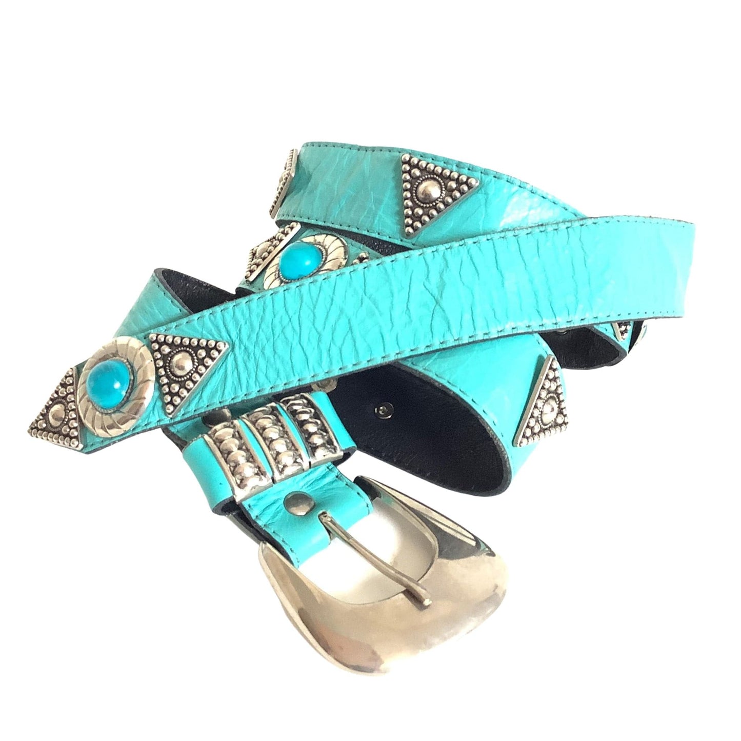 Women's Teal Western Belt Vintage